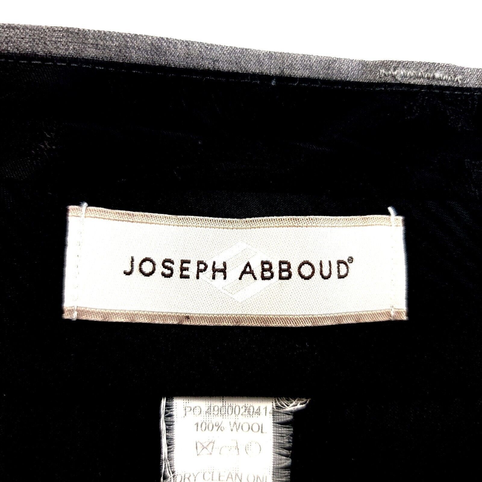 Joseph Abboud Joseph Abboud Gray Wool Twill Pleated Cuffed Mid Rise Dress Size 38R - 5 Thumbnail
