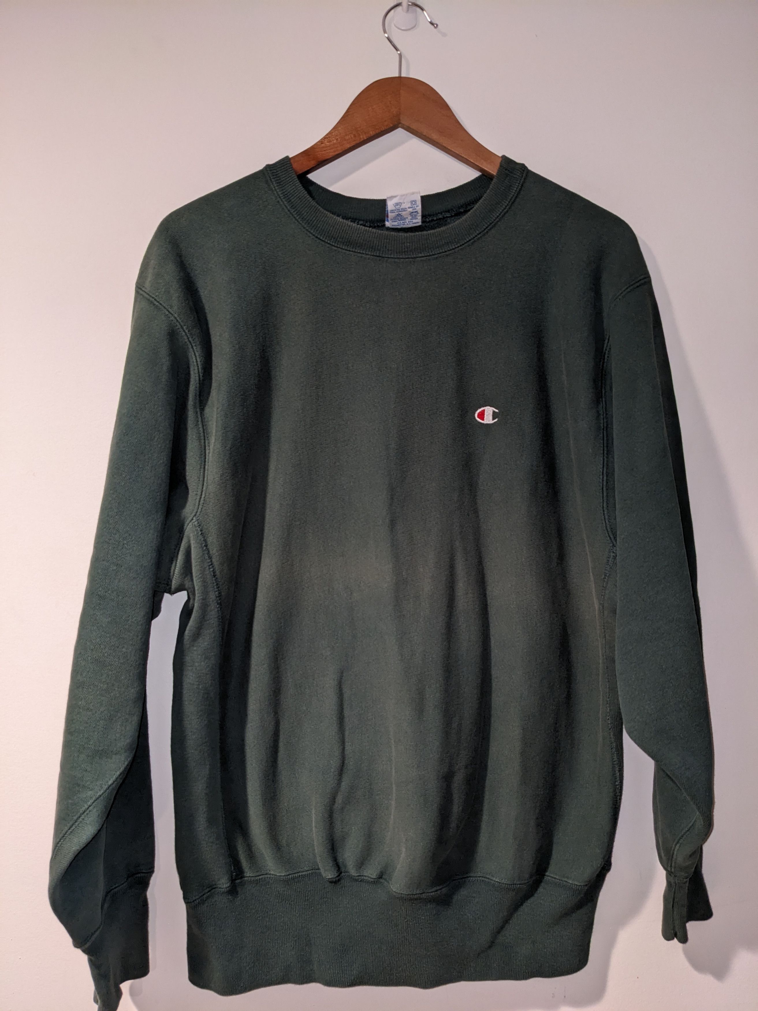 Vintage 90s Champion Reverse Weave X-Large Green Sweatshirt