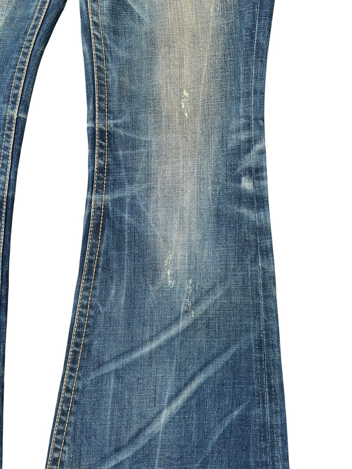 Kapital Flare Yoshitomo Nara Lolita Vintage Distressed Denim Jeans Size US 33 - 10 Thumbnail
