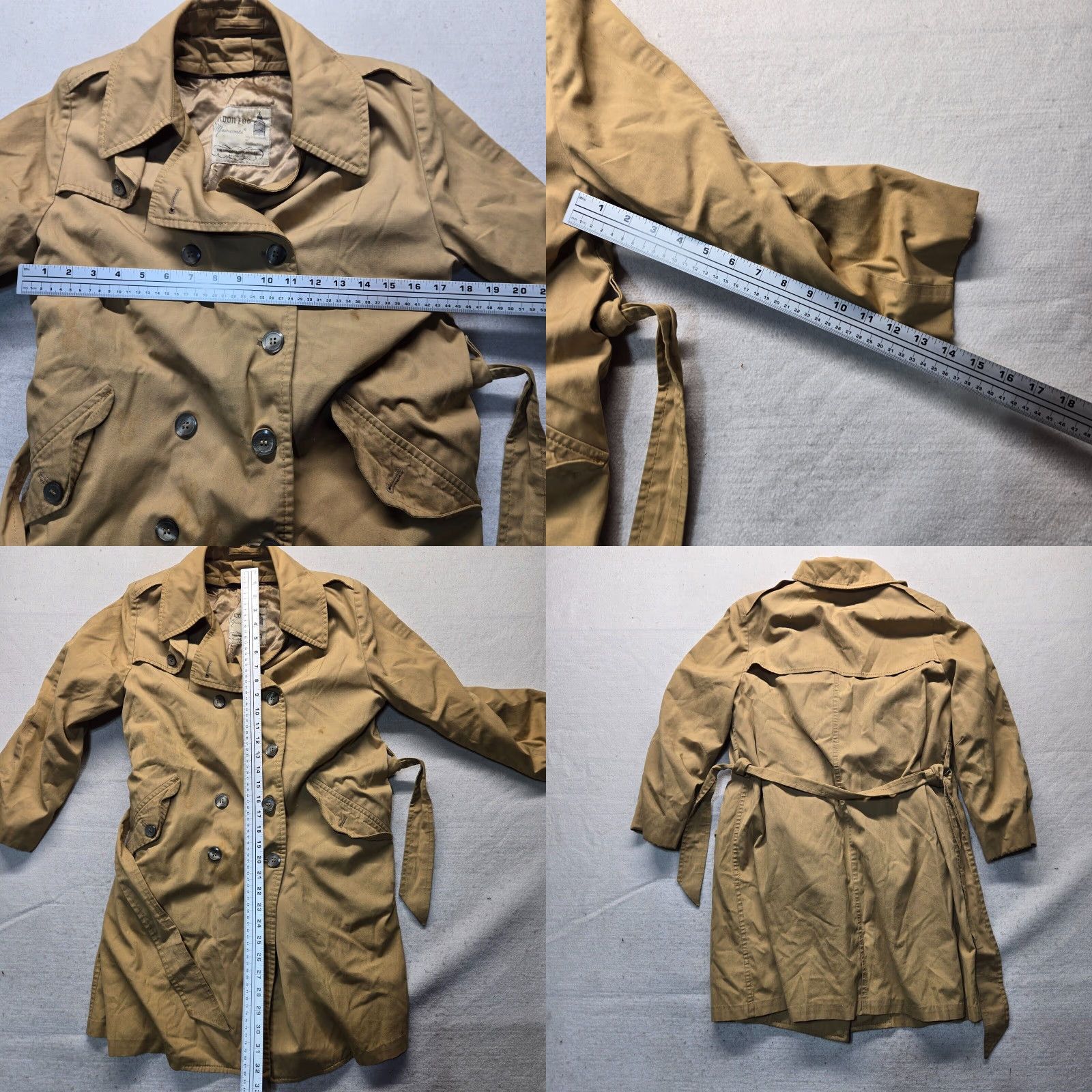 London Fog VINTAGE London Fog Trench Coat Coat Womens 12P Brown Wool Lined 90s Theme Mens? Size XL / US 12-14 / IT 48-50 - 8 Thumbnail