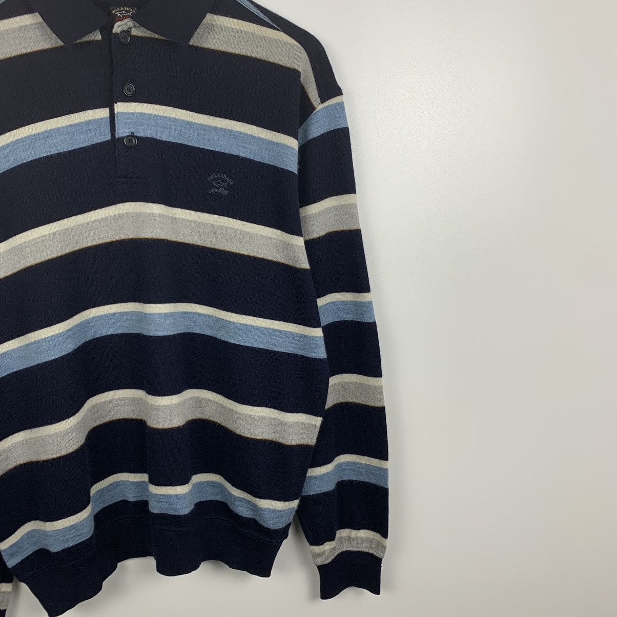 Paul & Shark Vintage Paul & Shark Striped Wool Sweater Men’s Size L Size US L / EU 52-54 / 3 - 5 Thumbnail