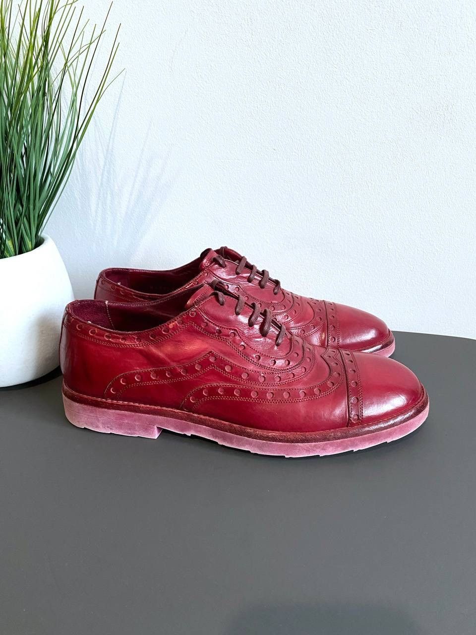 Dolce & Gabbana Dolce&Gabbana Men’s Shoes Red Leather Made in Italy, EU 41 Size US 8 / EU 41 - 4 Thumbnail