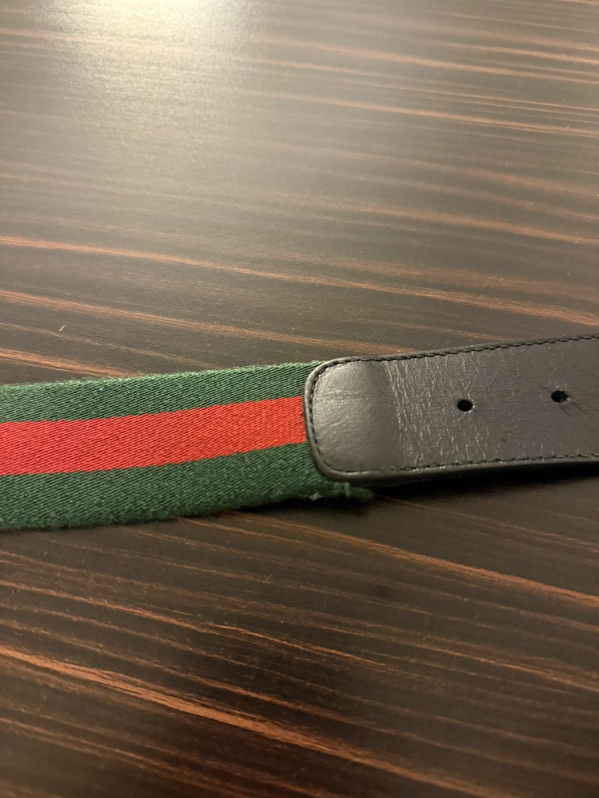 Gucci Gucci GG belt green/red 85 cm Size 34 - 6 Thumbnail