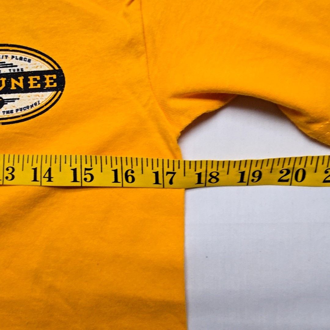 Hanes Vintage Shawnee Ski Ride Tube Shirt Graphic Yellow S Tee Size US S / EU 44-46 / 1 - 7 Thumbnail
