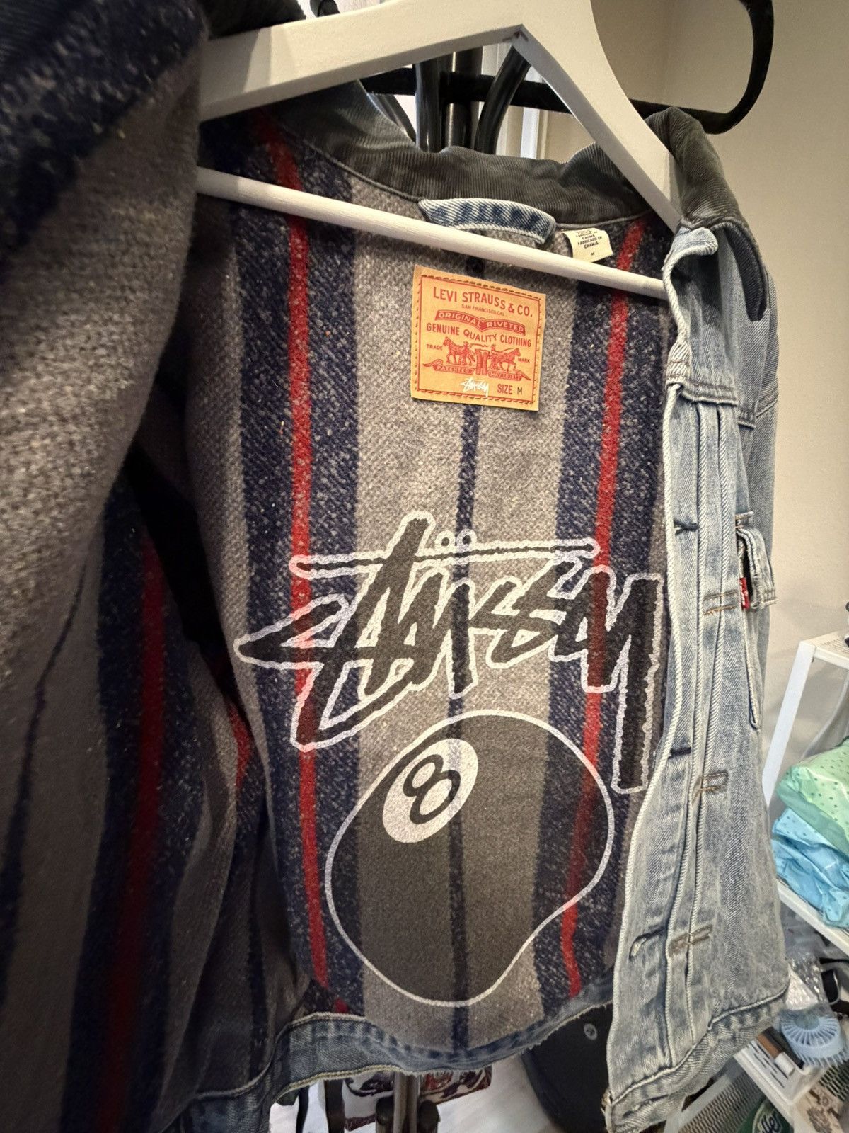 Levi's × Stussy Stussy Levis Embossed Praglad Trucker Jacket Size US M / EU 48-50 / 2 - 3 Thumbnail