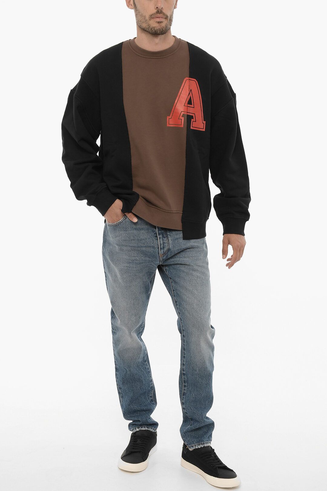 og1mm0925 Crewneck Sweatshirt in Brown/Black