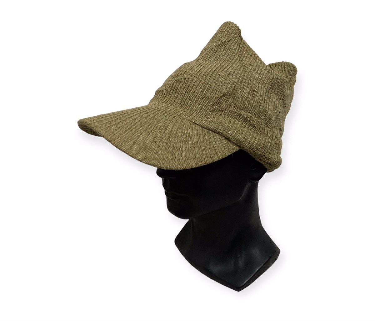 image of Hang Over Visor Plain Beanie Hat in Brown, Men's