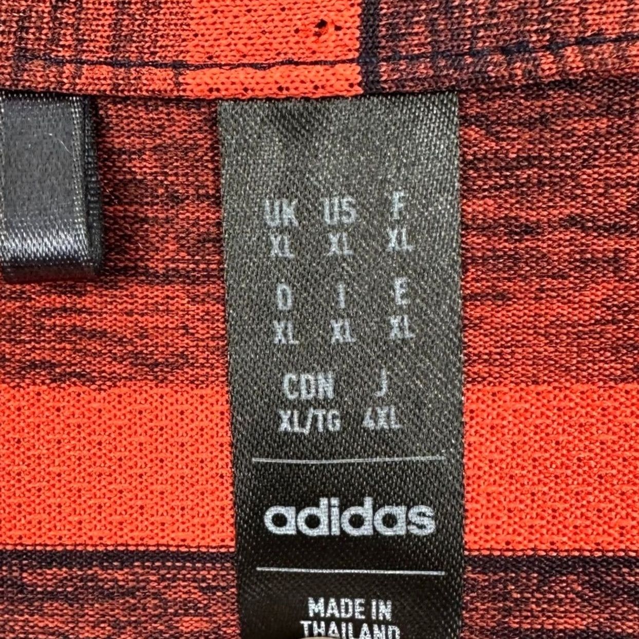 Adidas Adidas Adult Mens XL Shirt Golf Polo Orange Black Stripes Rugby Performance EUC Size US XL / EU 56 / 4 - 4 Thumbnail