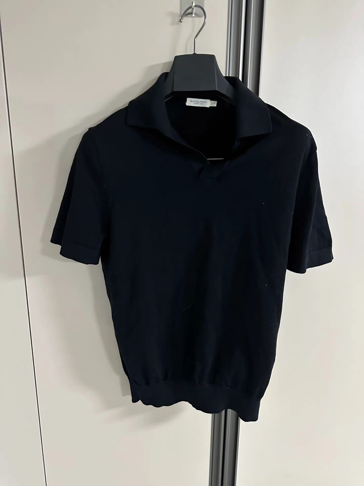Suitsupply Suitsupply Silk Blend Seagull Collar Short Sleeve Polo K18 Size US M / EU 48-50 / 2 - 1 Thumbnail