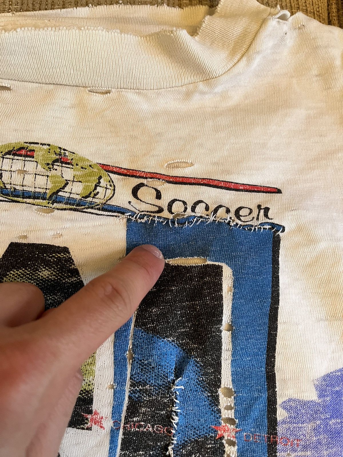 Vintage thrashed shirt Paper Thin Place Beyond The Pines
