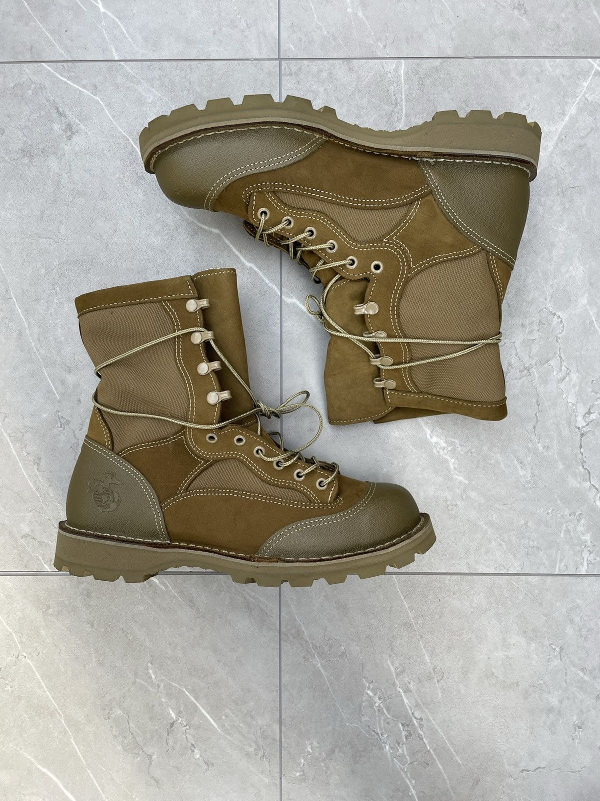 Vintage Military Tan Desert Combat Boots