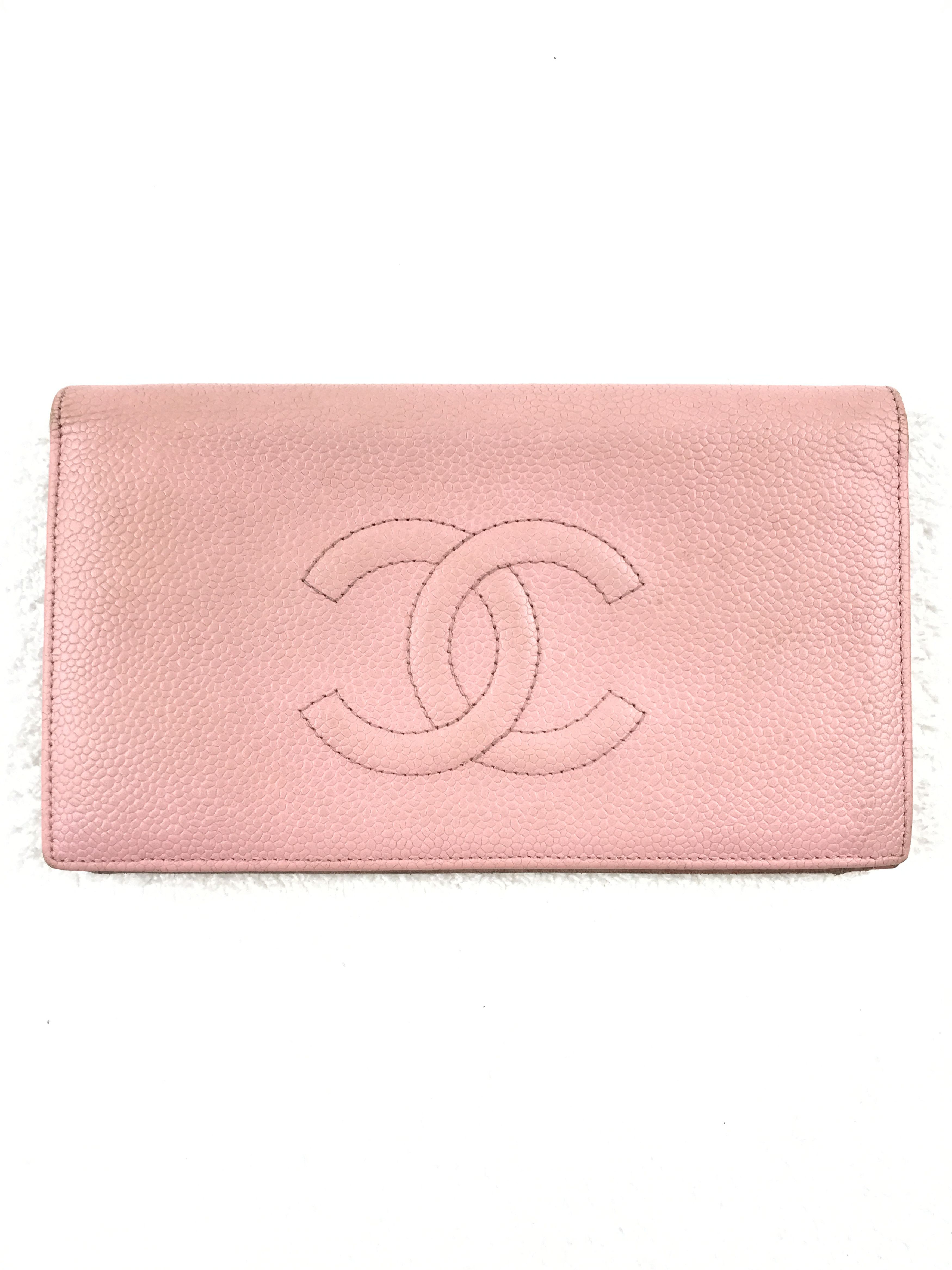 Chanel Vintage Chanel Pink CC Logo Caviar Leather Wallet With Box Size ONE SIZE - 4 Thumbnail