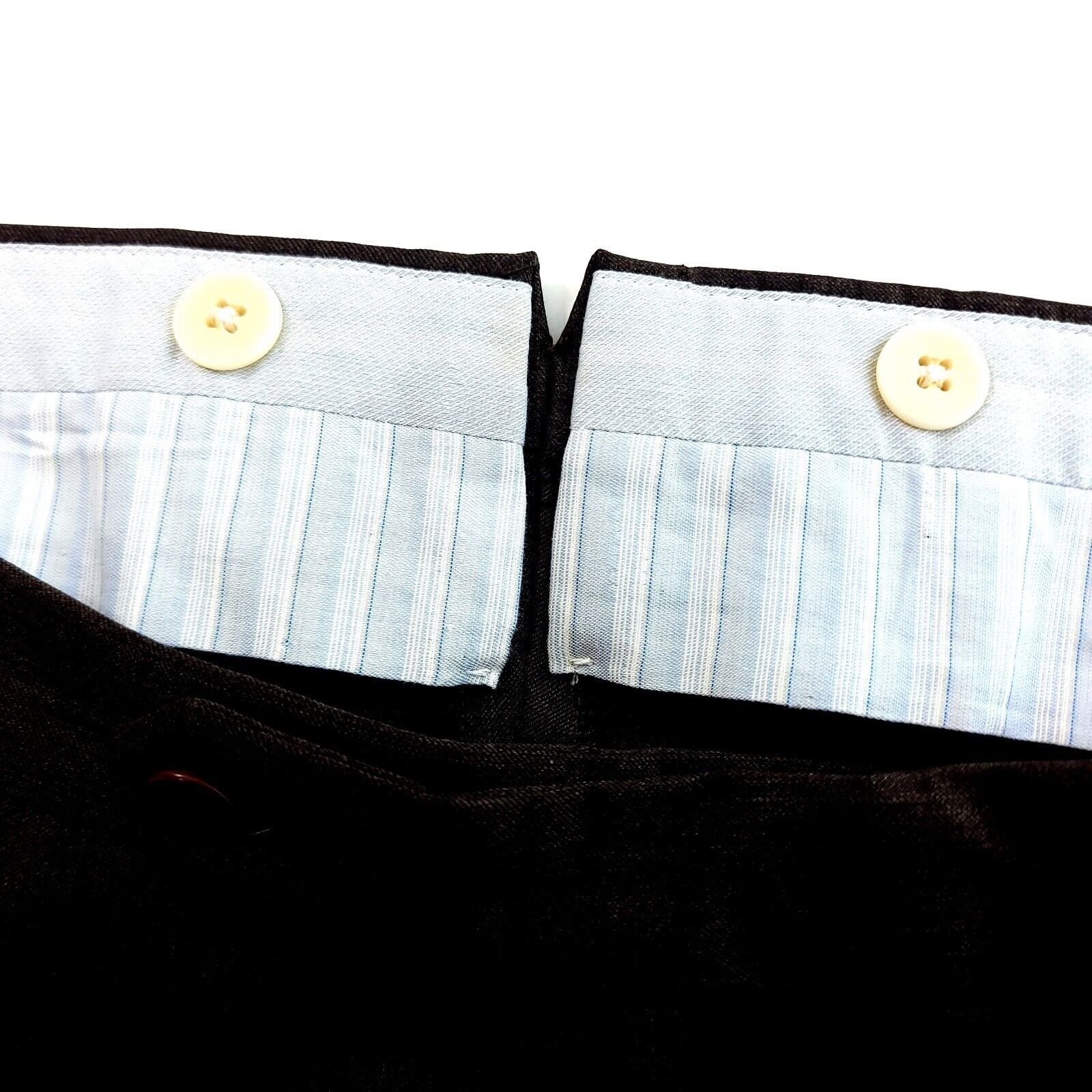 Incotex Incotex Brown Green Flat Front Super 130s Wool Dress Pants 4 Size 40R - 4 Thumbnail