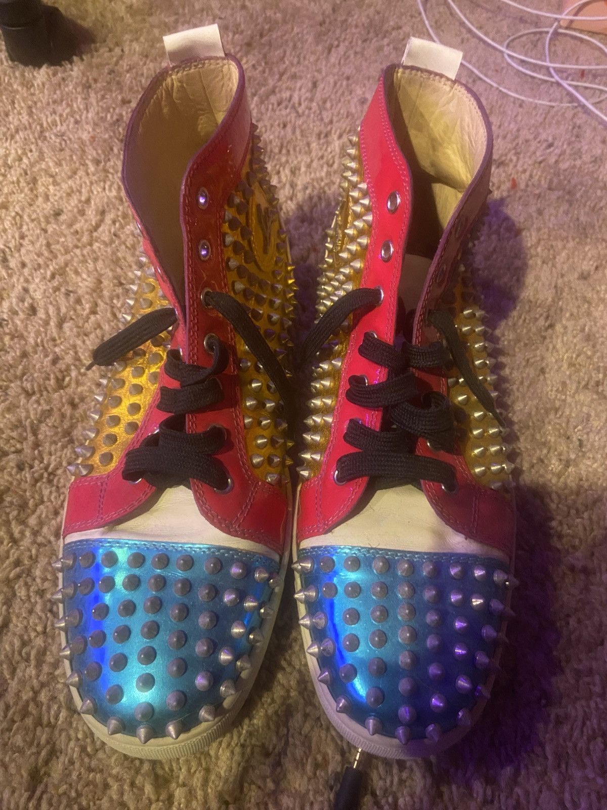 Christian Louboutin louboutin high top spiked sneakers Size US 11 / EU 44 - 2 Thumbnail