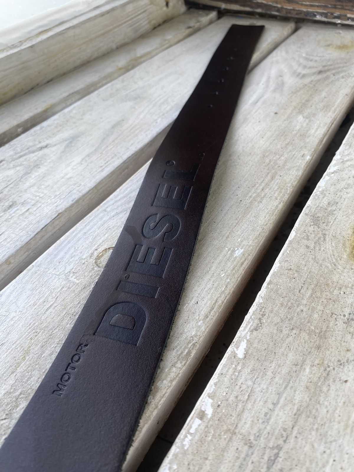 Diesel × Japanese Brand × Vintage Vintage 90s Buckle Diesel Y2K monogram brown leather belt Size ONE SIZE - 9 Thumbnail
