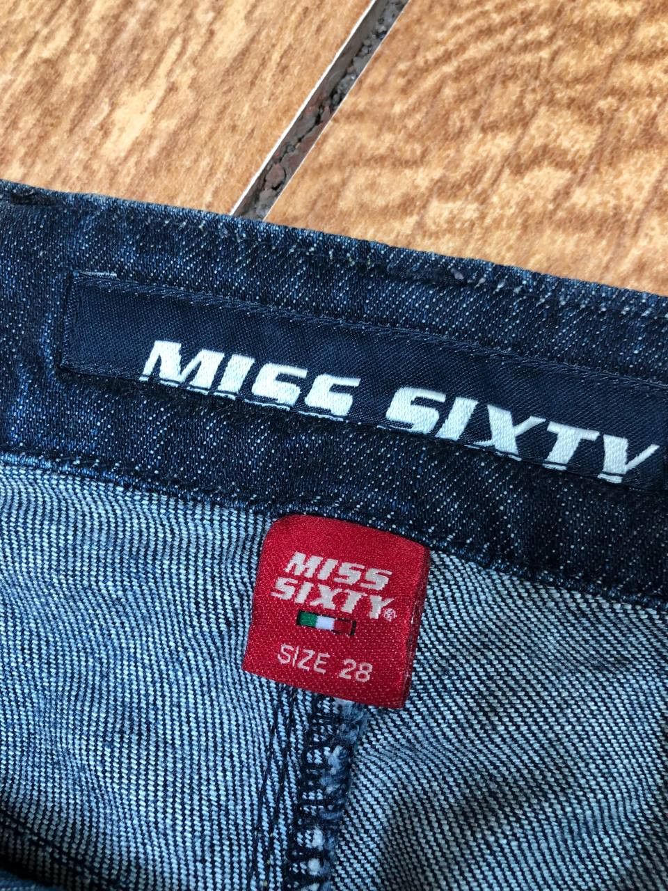 Japanese Brand Dirty Painted Distressed Thrashed Faded Baggy Jeans Y2K Size US 28 / EU 44 - 7 Thumbnail