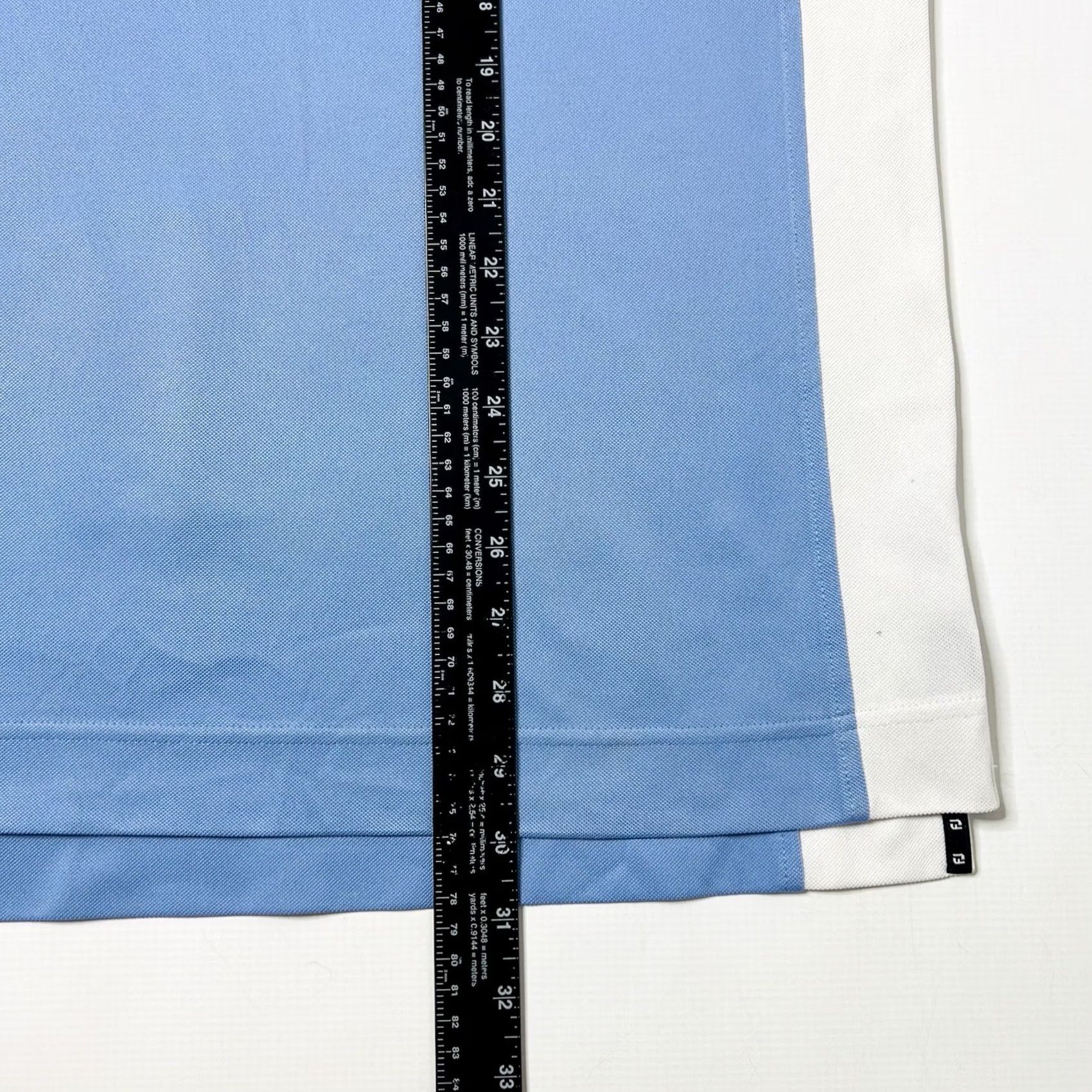 Footjoy FJ FootJoy Athletic Fit Short Sleeve Golf Polo Mens XL Blue White Color Block Polo Shirt Size US XL / EU 56 / 4 - 2 Thumbnail