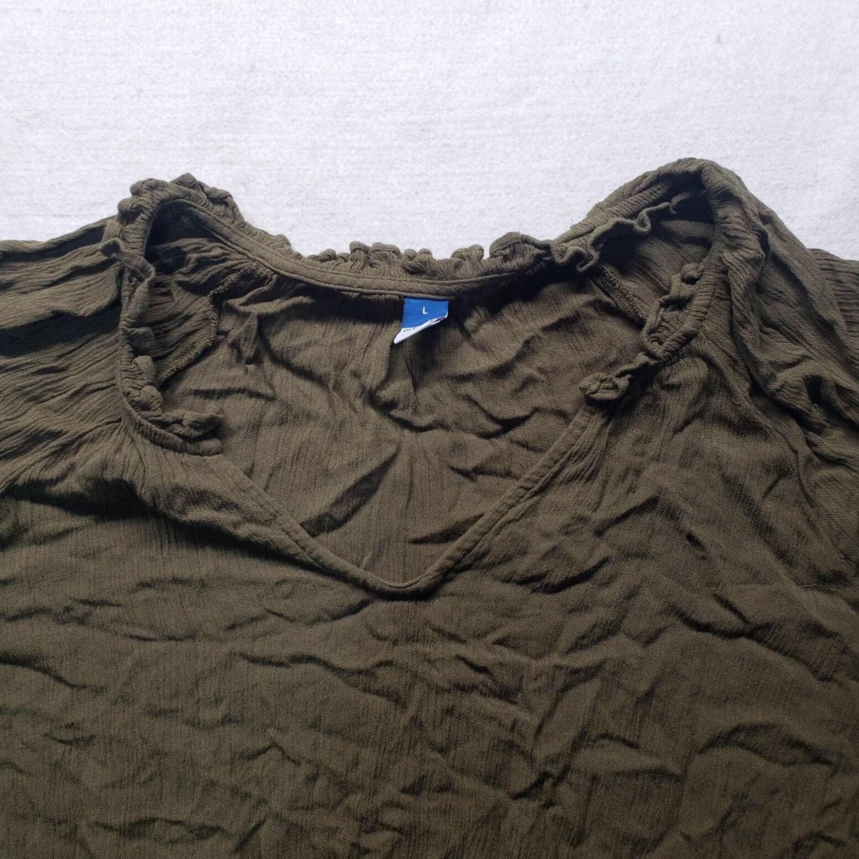 Old Navy Old Navy Shirt Adult Women Large Brown 100% Cotton Short Sleeve Stretch T-Shirt Size L / US 10 / IT 46 - 2 Thumbnail