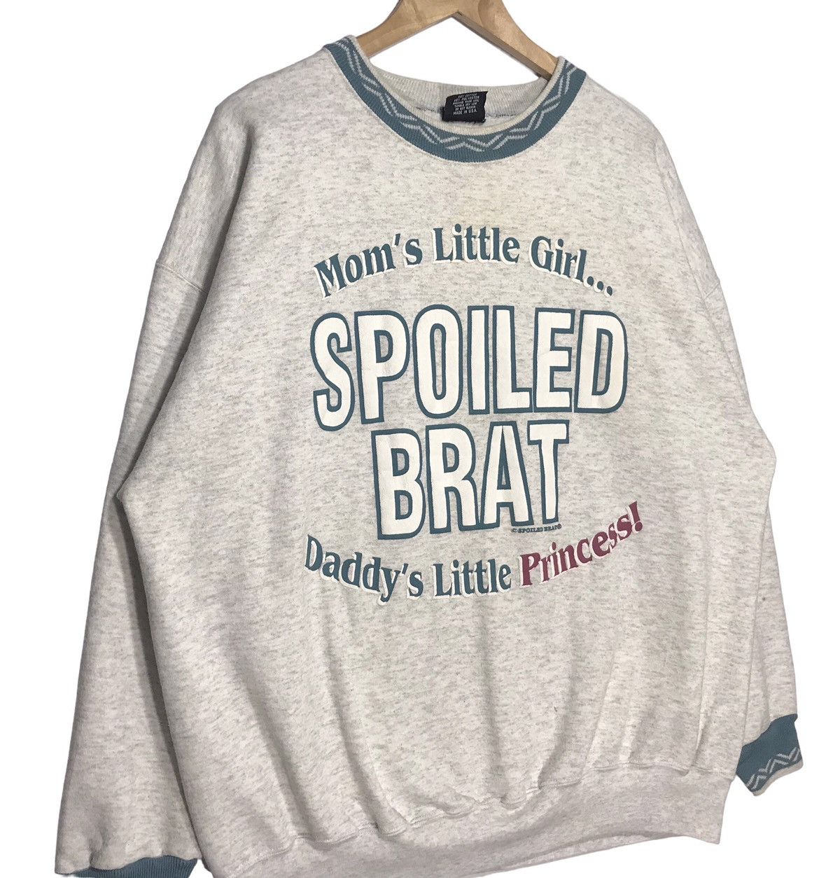 Vintage Vintage Spoiled Brat Spellout Sweatshirt Size US XL / EU 56 / 4 - 3 Thumbnail