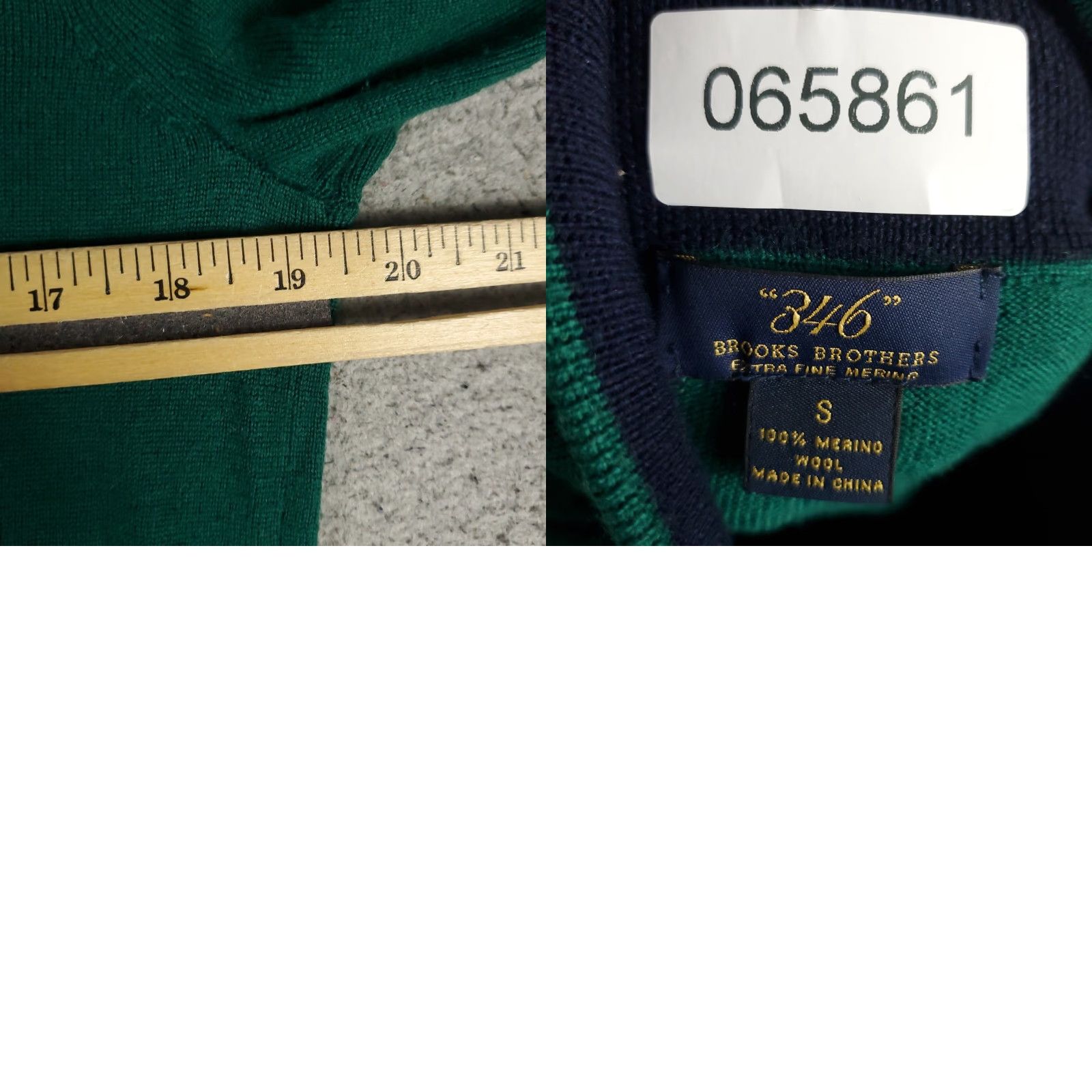 Brooks Brothers Brooks Brothers Sweater Mens XL Small Green Wool Knit 1/4 Zip Sweatshirt Size US S / EU 44-46 / 1 - 8 Thumbnail