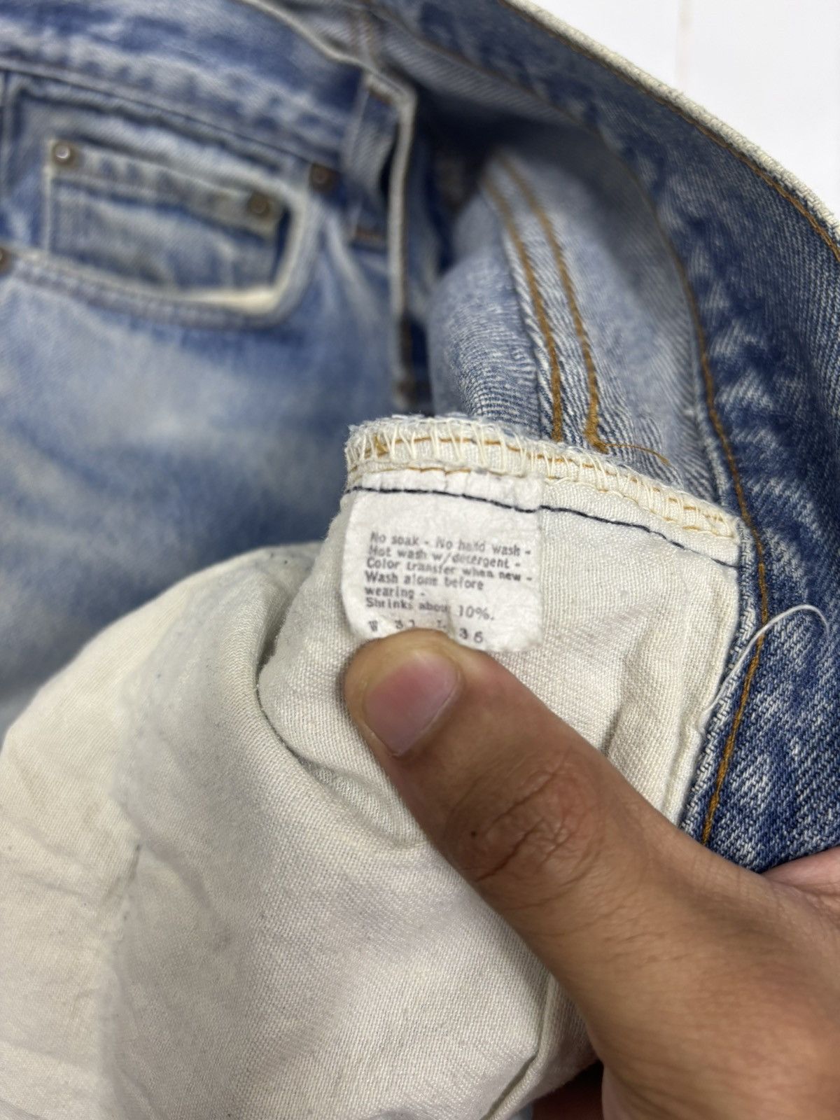 Levi's Vintage Levis 501 Distress Cut Leg Cropped Jeans Size US 30 / EU 46 - 12 Thumbnail