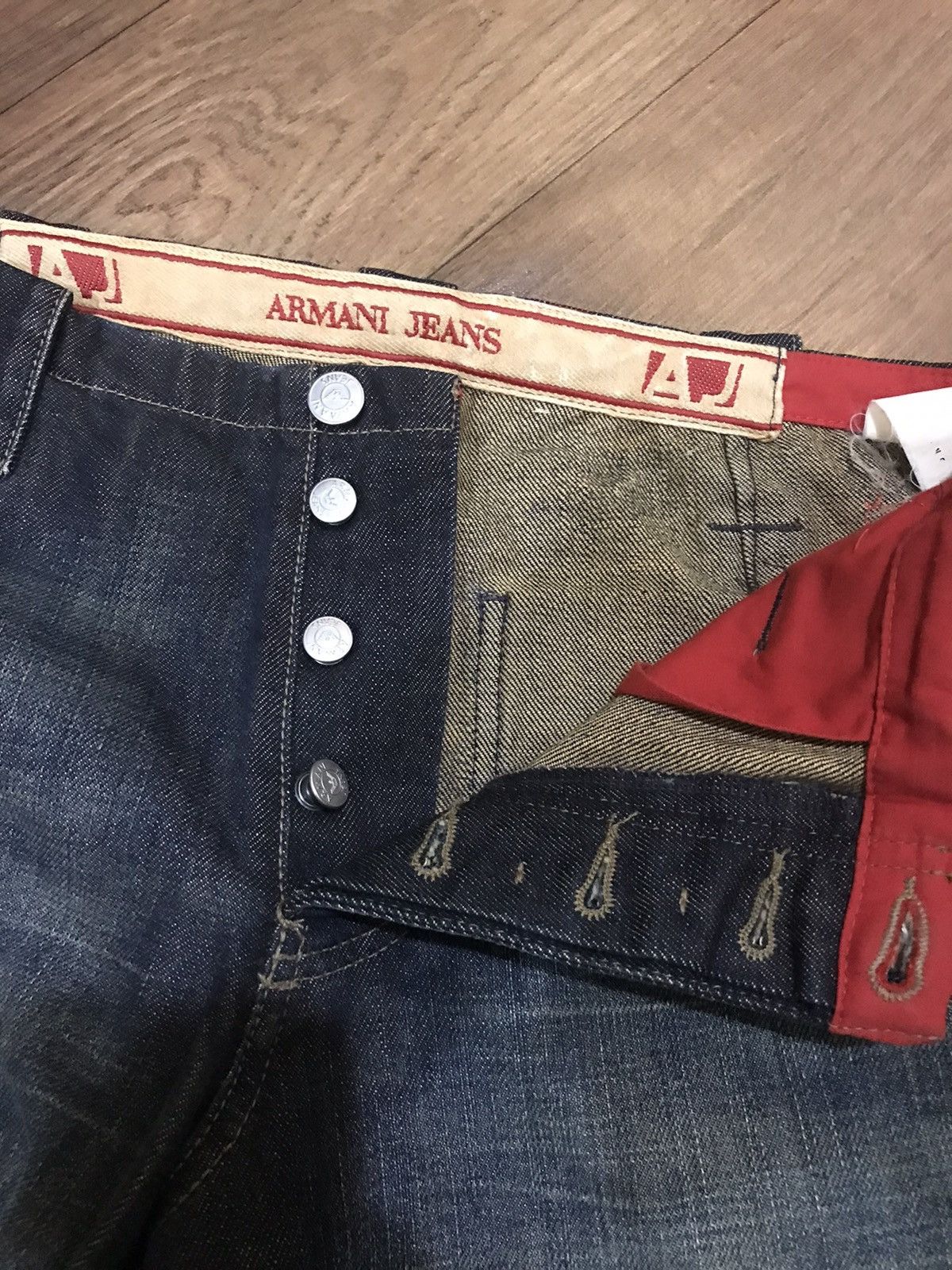 Emporio Armani × Japanese Brand × Vintage ARMANI JEANS VINTAGE DENIM CARGO Size US 34 / EU 50 - 8 Thumbnail