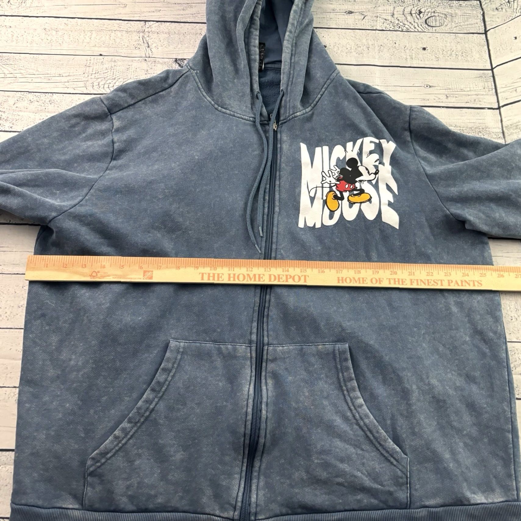Disney Disney Mickey Mouse Full Zip Hooded Sweatshirt Men XL Blue Size US XL / EU 56 / 4 - 4 Thumbnail