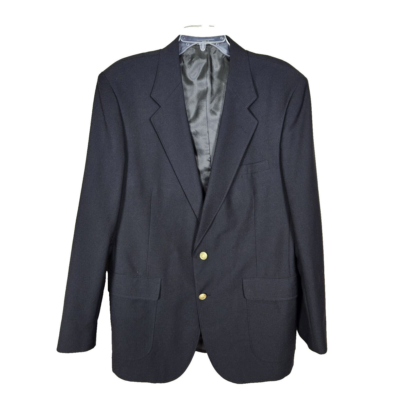 David Taylor David Taylor Blazer Mens 42L Black Gold Buttons Size 42L - 1 Thumbnail
