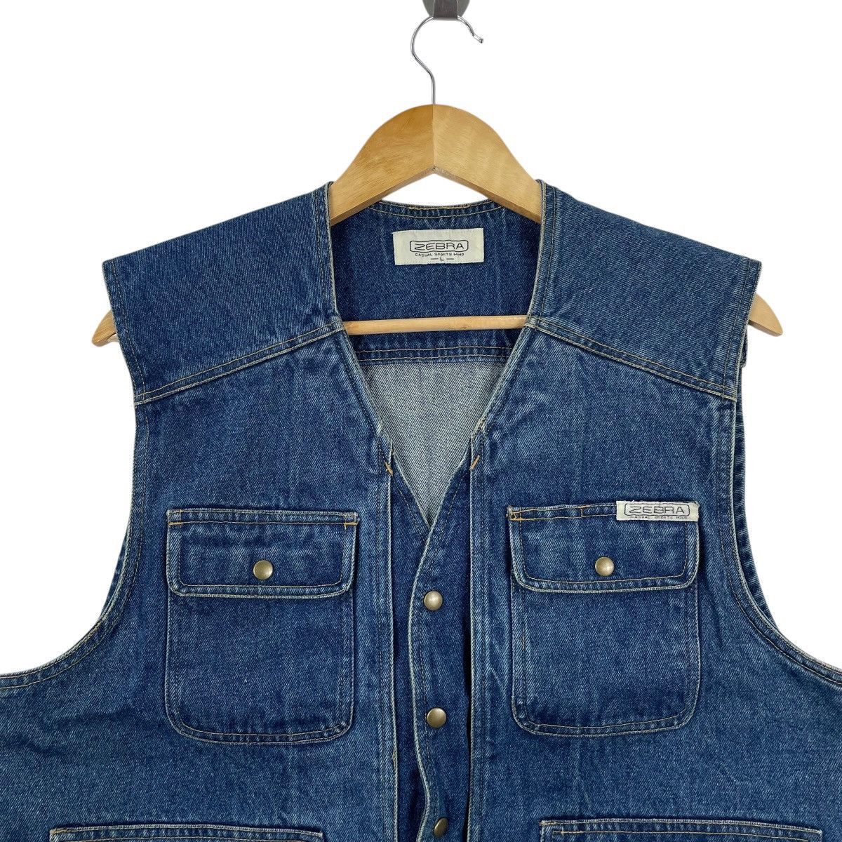 Japanese Brand Vintage Zebra Denim Jeans Tactical Vest Size US L / EU 52-54 / 3 - 3 Thumbnail