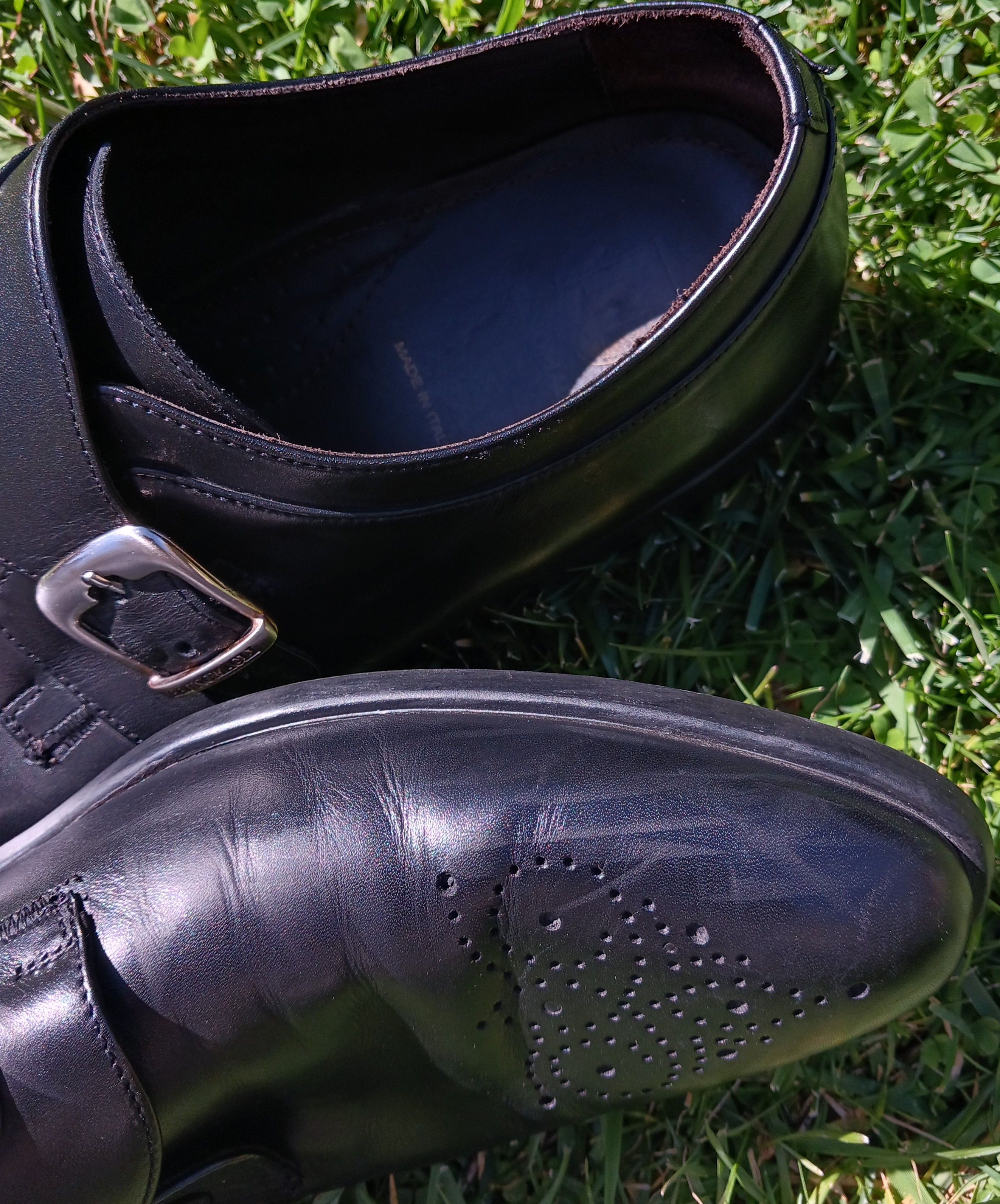 Bruno Magli Bruno Magli Italian Single Monk Strap Medallion Loafers Size US 12 / EU 45 - 13 Thumbnail