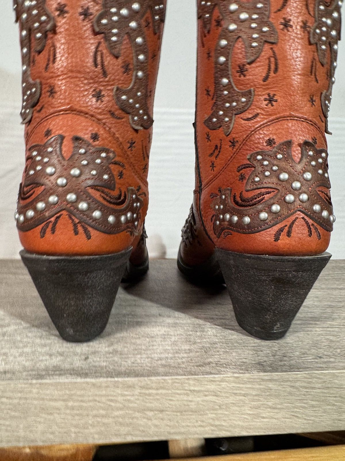Other Rockin Country Women’s Red Silver Western Cowgirl Boots 6M Size US 6 / IT 36 - 6 Thumbnail