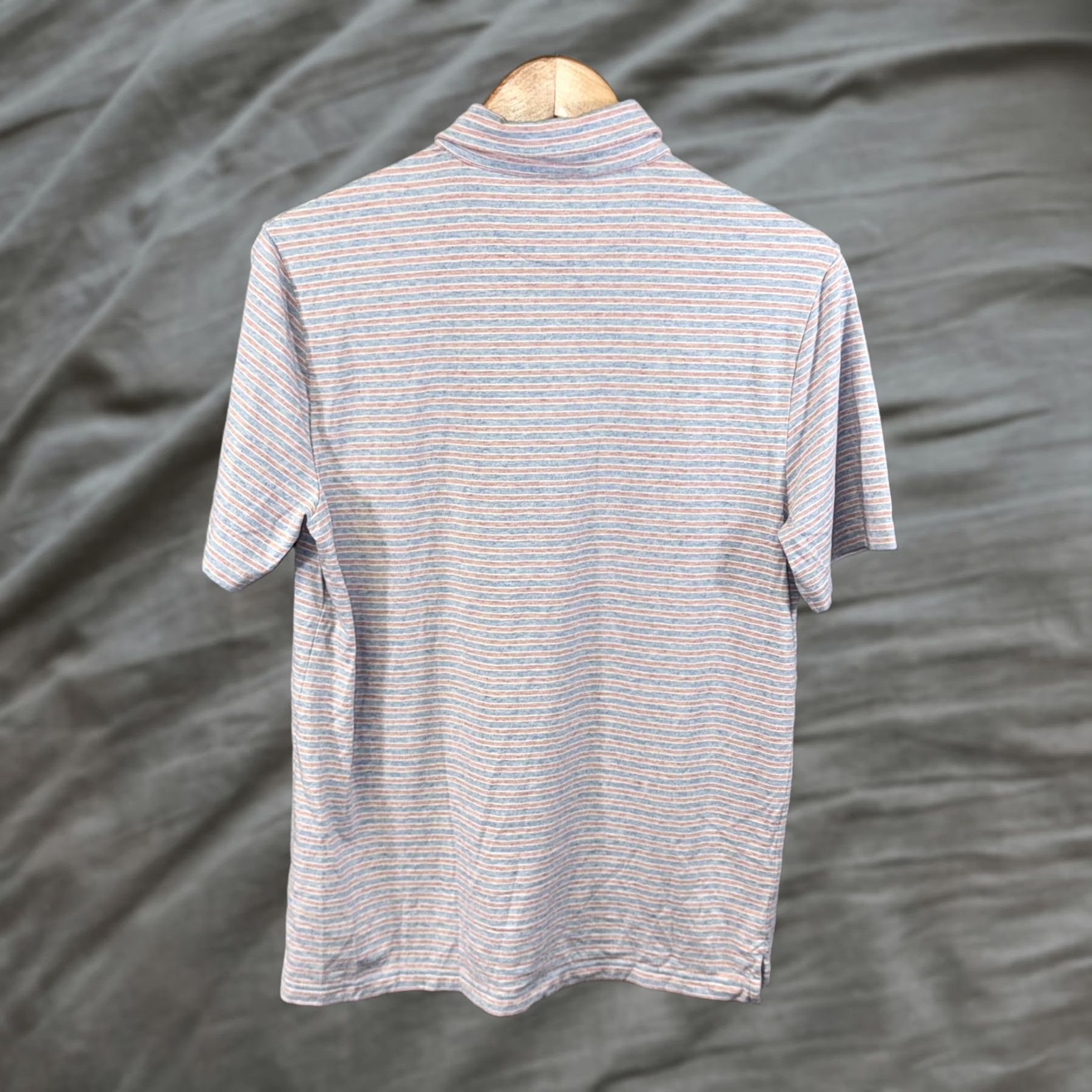 Faherty Faherty Polo Shirt Mens M Blue Red Striped Pima Cotton Modal Knit Stretch Shirt Polo Mens Size US M / EU 48-50 / 2 - 1 Thumbnail