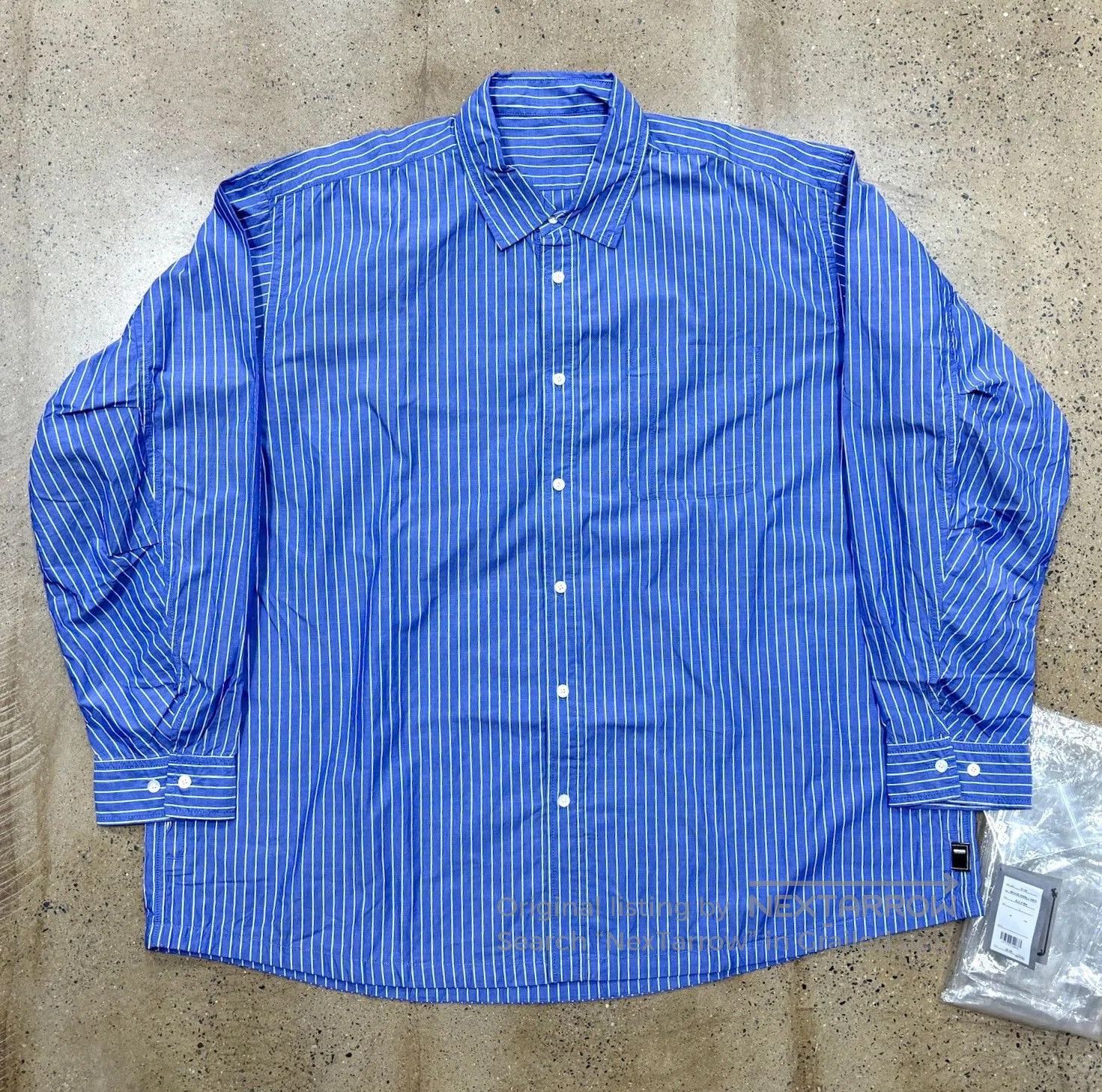 Beams Plus Blue Stripe Oversized Shirt. Size US L / EU 52-54 / 3 - 1 Thumbnail