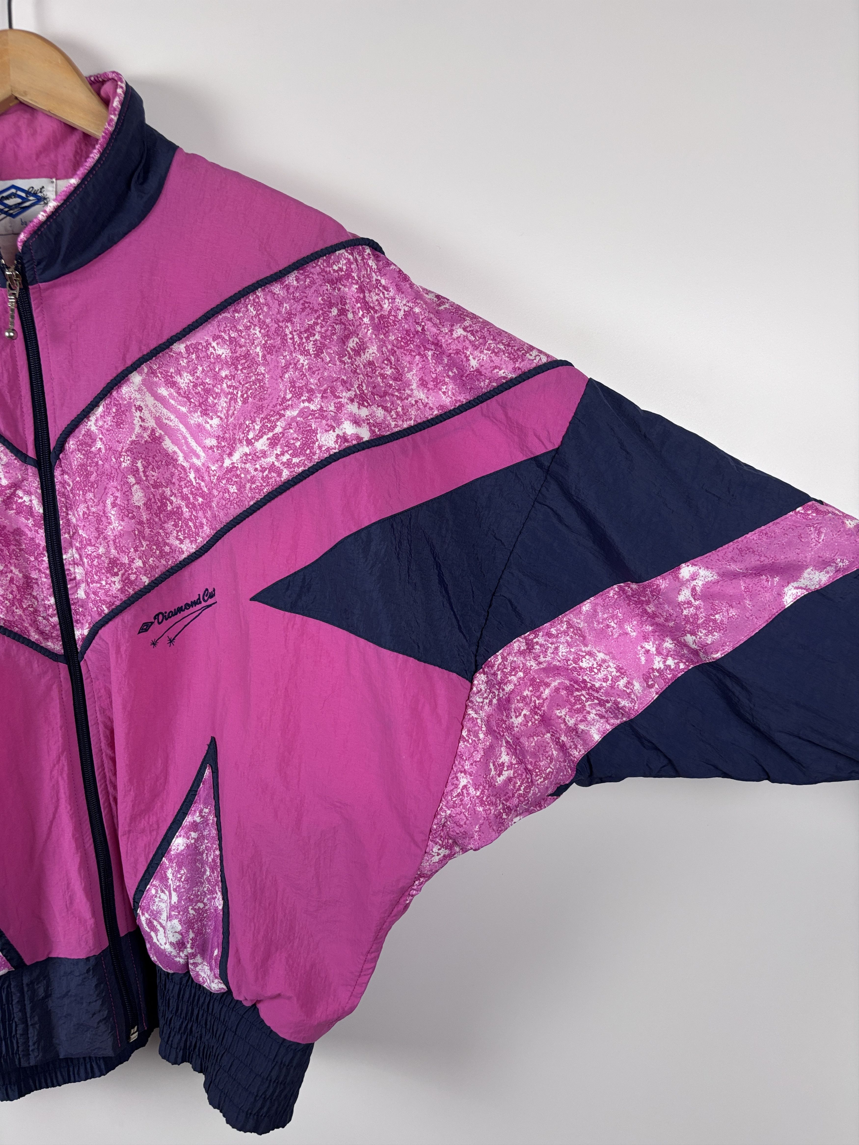 Umbro × Vintage 90s Diamond Cut by Umbro Track Jacket Womens Size 12 Size M / US 6-8 / IT 42-44 - 5 Thumbnail
