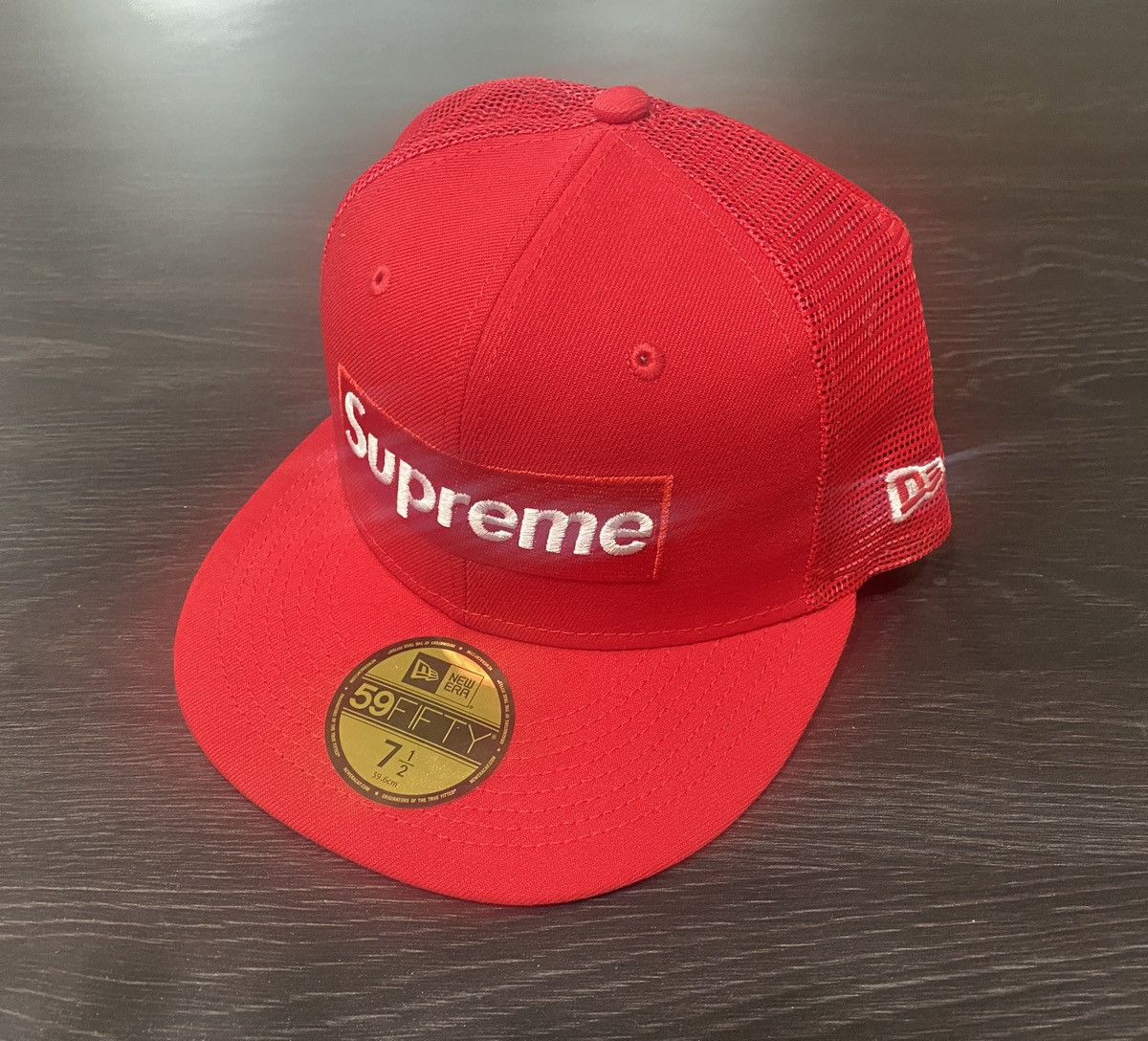 Supreme Supreme Box Logo Red Hat Mesh 7 1/2 | Grailed