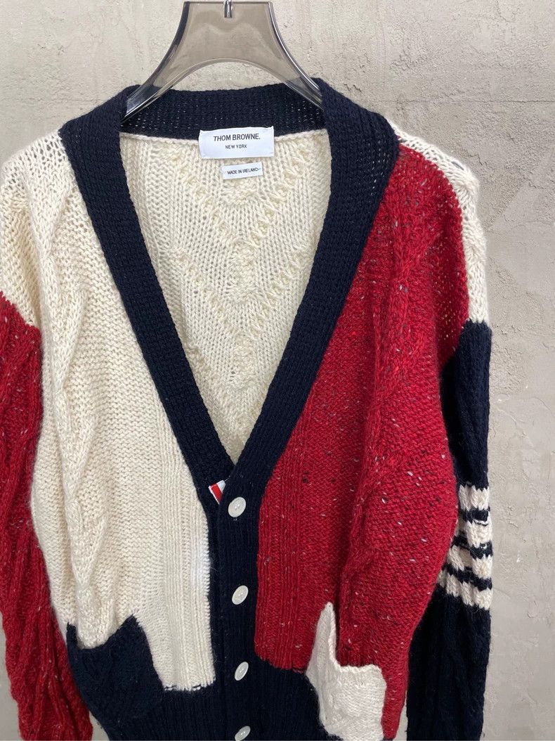 Thom Browne Thom browne Beige, red, Tibetan blue, color block, four-str Size L / US 10 / IT 46 - 3 Thumbnail