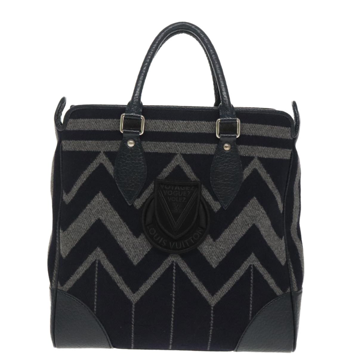 Cabas Navy Wool Handbag (Pre-Owned)