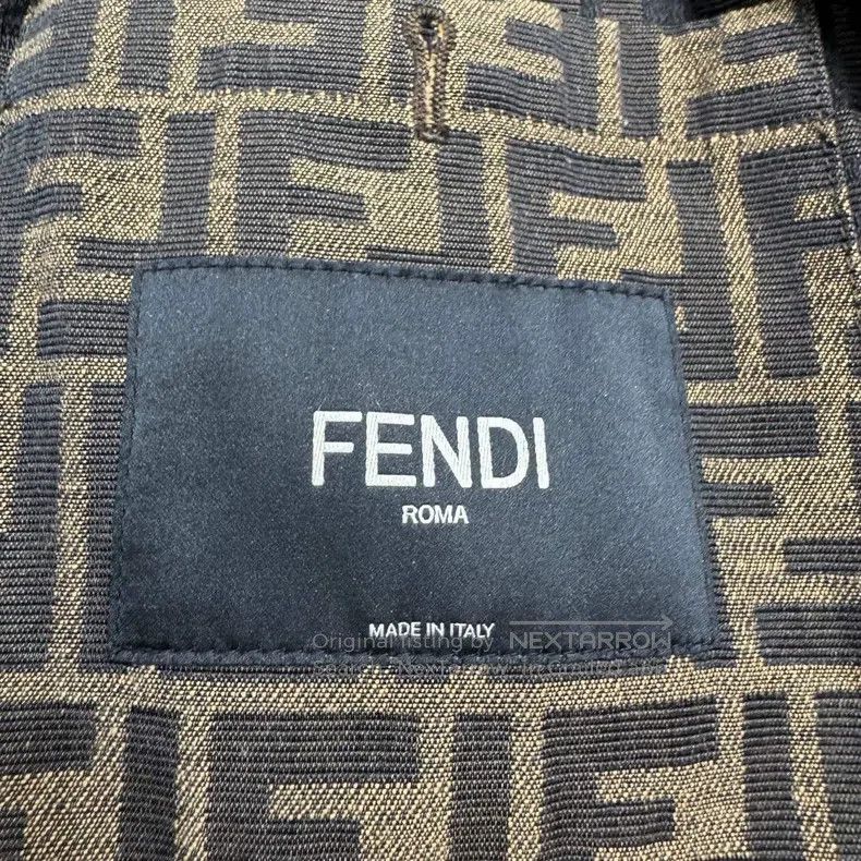 Fendi Fendi Monogrammed Leather and Fur Integrated Jacket Size US S / EU 44-46 / 1 - 2 Thumbnail