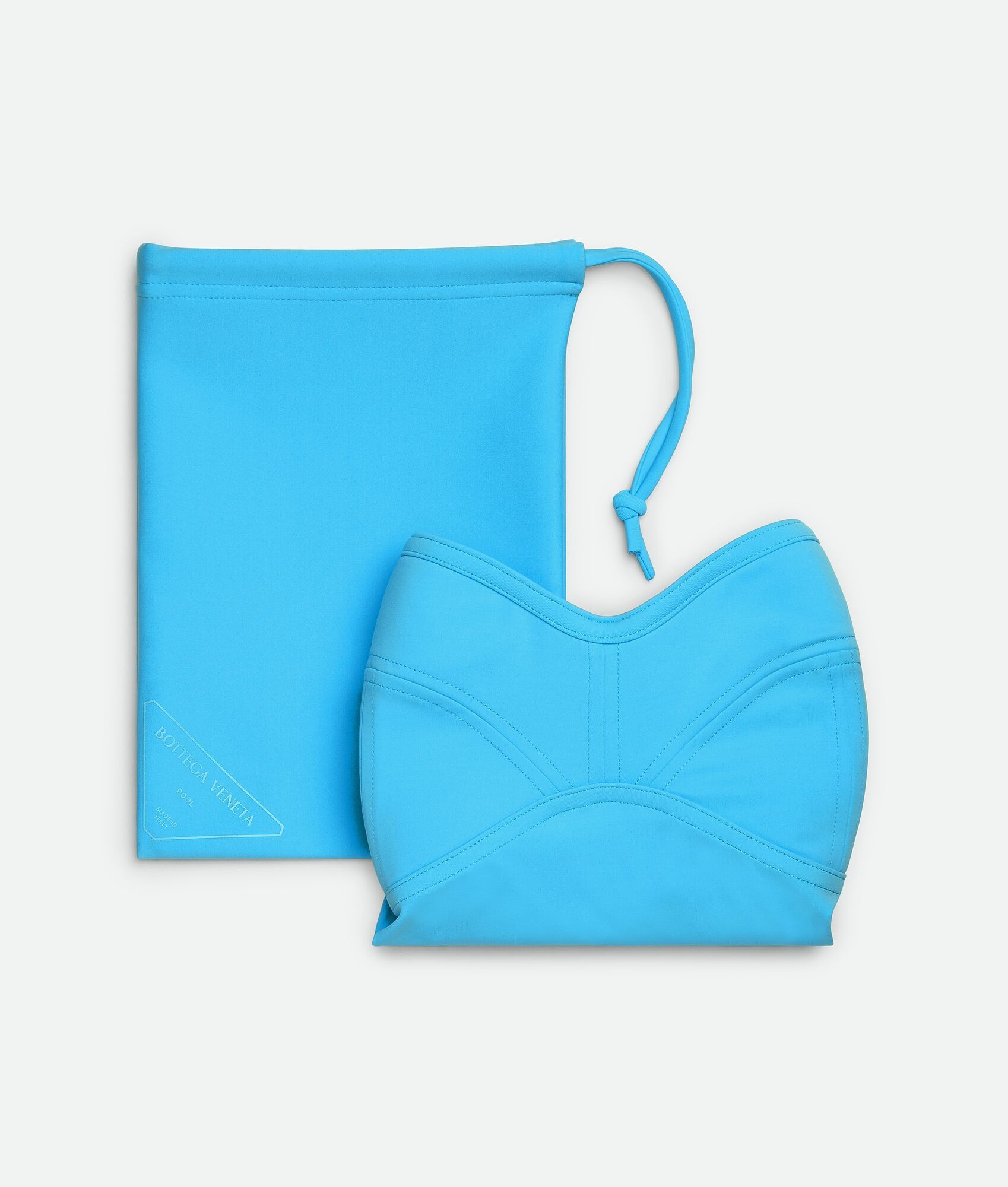 Bottega Veneta o1bcso1str0725 Stretch Nylon Bustier Swimsuit in Hydrangea Size S / US 4 / IT 40 - 6 Thumbnail