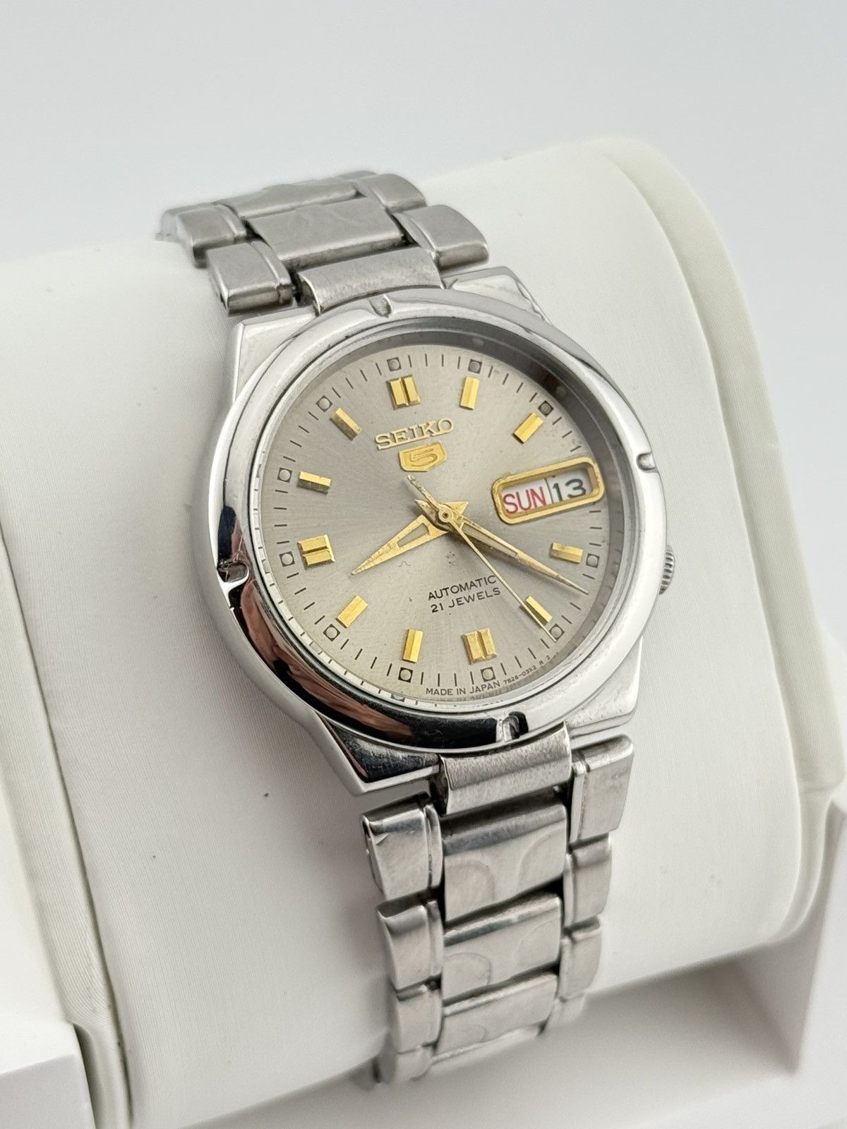 Seiko × Vintage Seiko 7S26 Gray Dial 35mm Watch Stainless Bracelet Size 34 - 2 Thumbnail