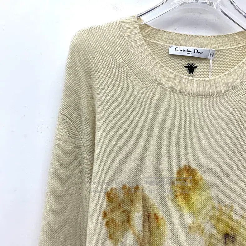 Dior Dior Beige floral ink painting inlaid cashmere round-neck Size XS / US 0-2 / IT 36-38 - 3 Thumbnail
