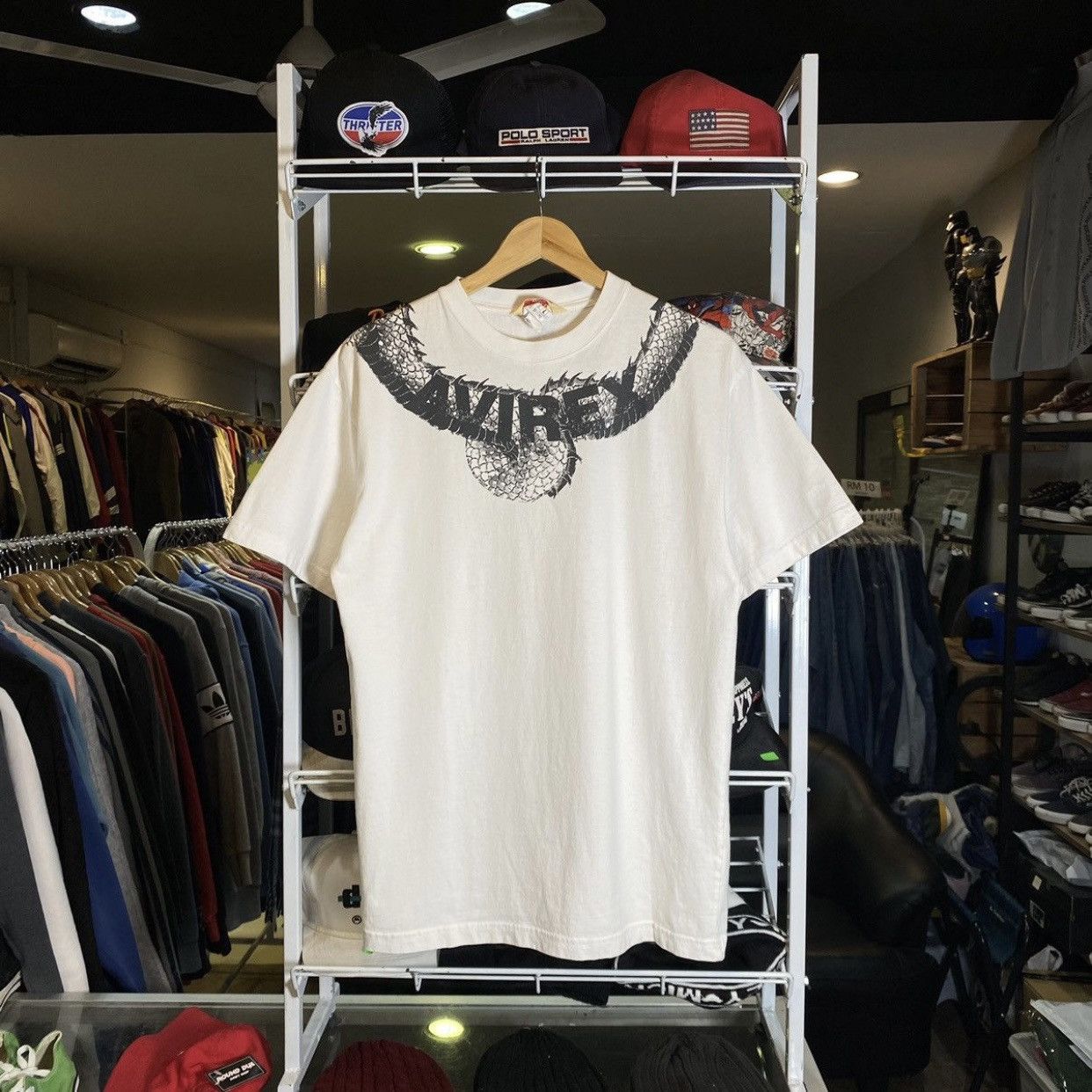 Avirex × Vintage Vintage Avirex Karakuri Dragon Sukajan White Tee Size US L / EU 52-54 / 3 - 1 Thumbnail