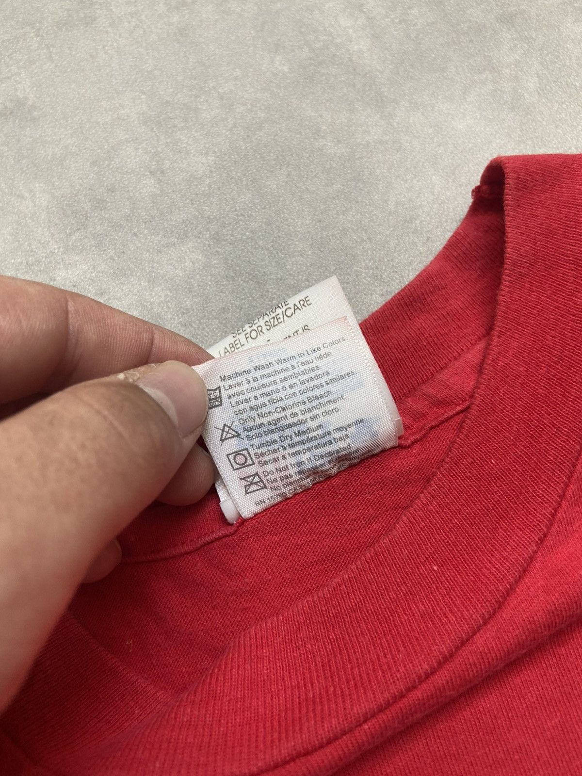 Band Tees 90’s vintage og nervous records new york red tee made in usa Size US XL / EU 56 / 4 - 7 Thumbnail