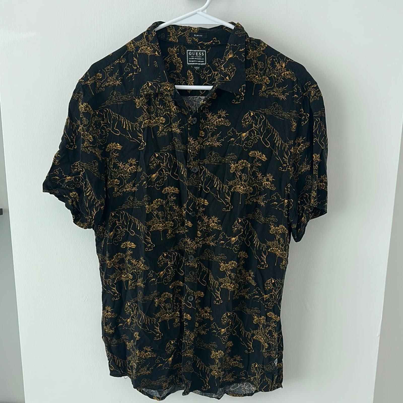 Guess Guess Black and Gold Casual Button Down Shirt Size US L / EU 52-54 / 3 - 1 Thumbnail