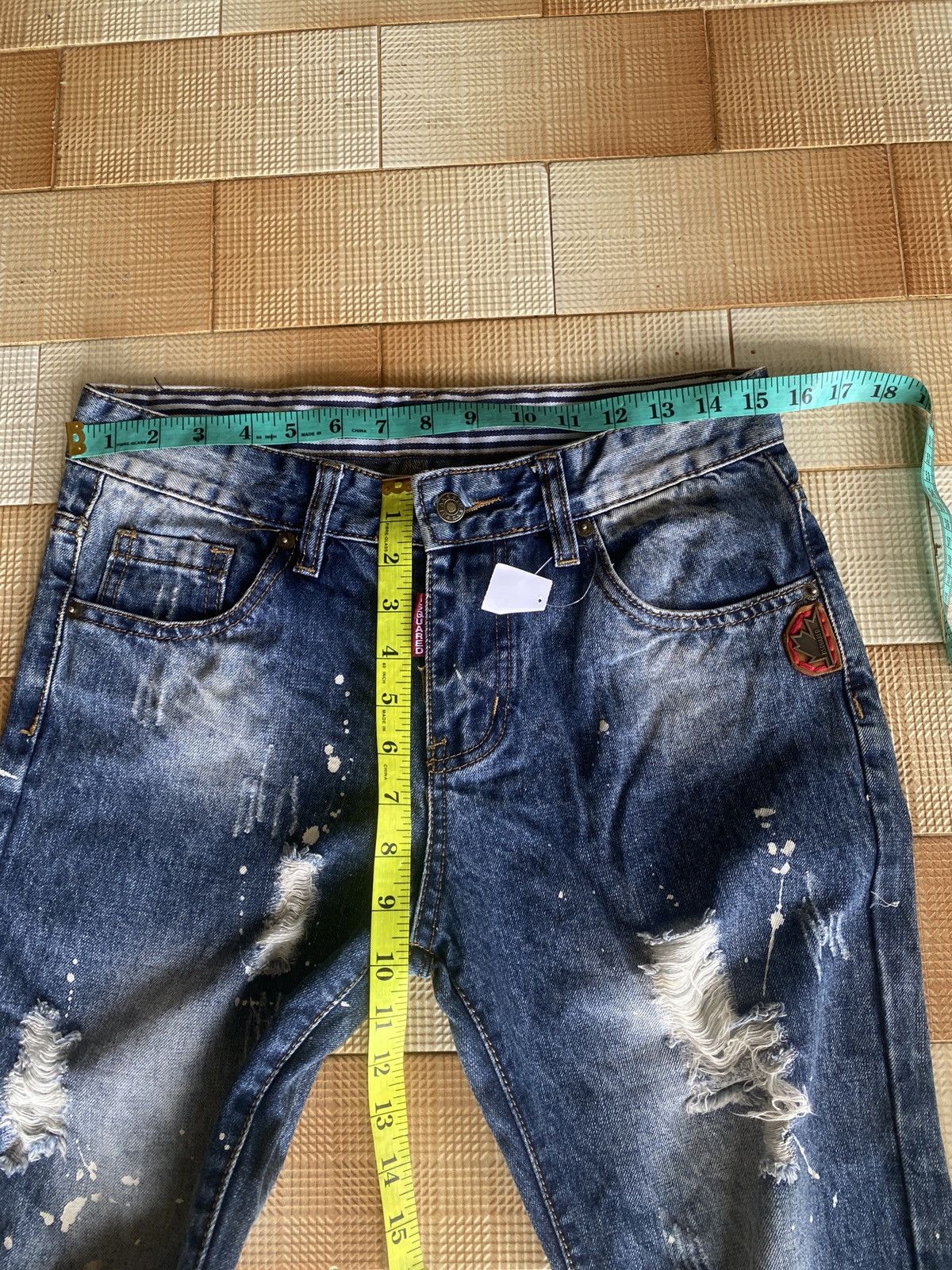 BUFFALO BOBS × Beauty Beast × Vintage Vintage dsouared painted slim fit denim Size US 31 - 9 Thumbnail