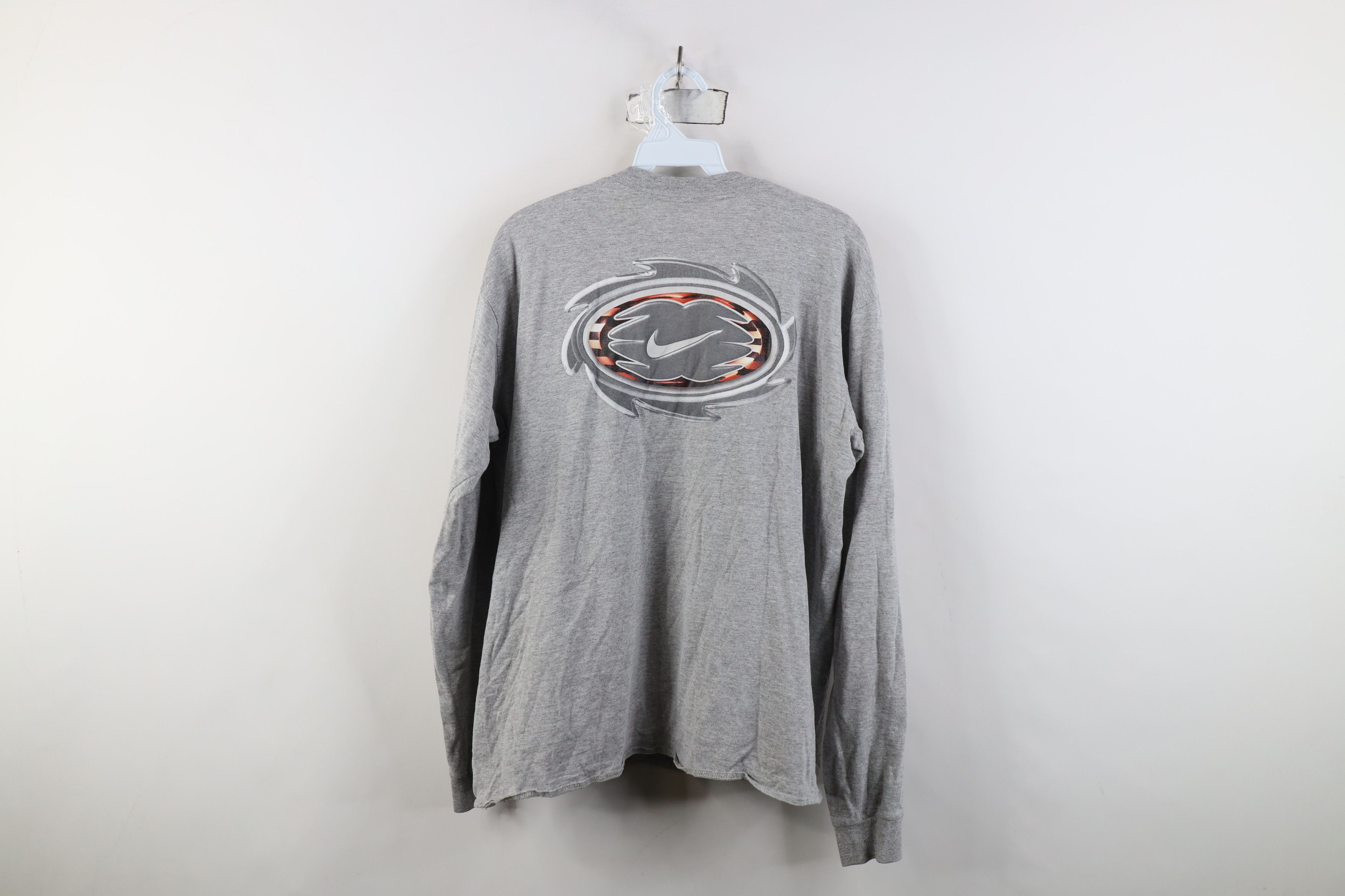 Nike Vintage Nike Center Logo Bubble Long Sleeve T-Shirt Gray Size US S / EU 44-46 / 1 - 11 Thumbnail