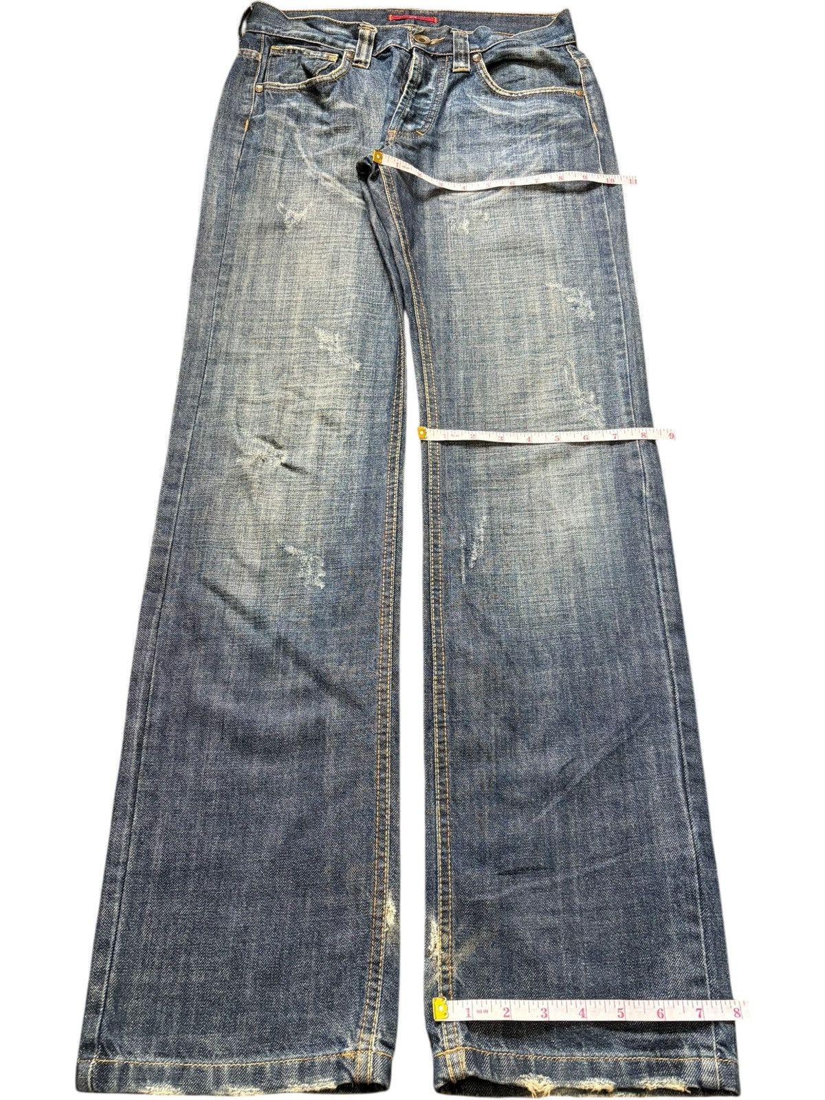 Visvim Vintage Angel Devil Double Wings Printed Distress Jeans Size 30" / US 8 / IT 44 - 8 Thumbnail
