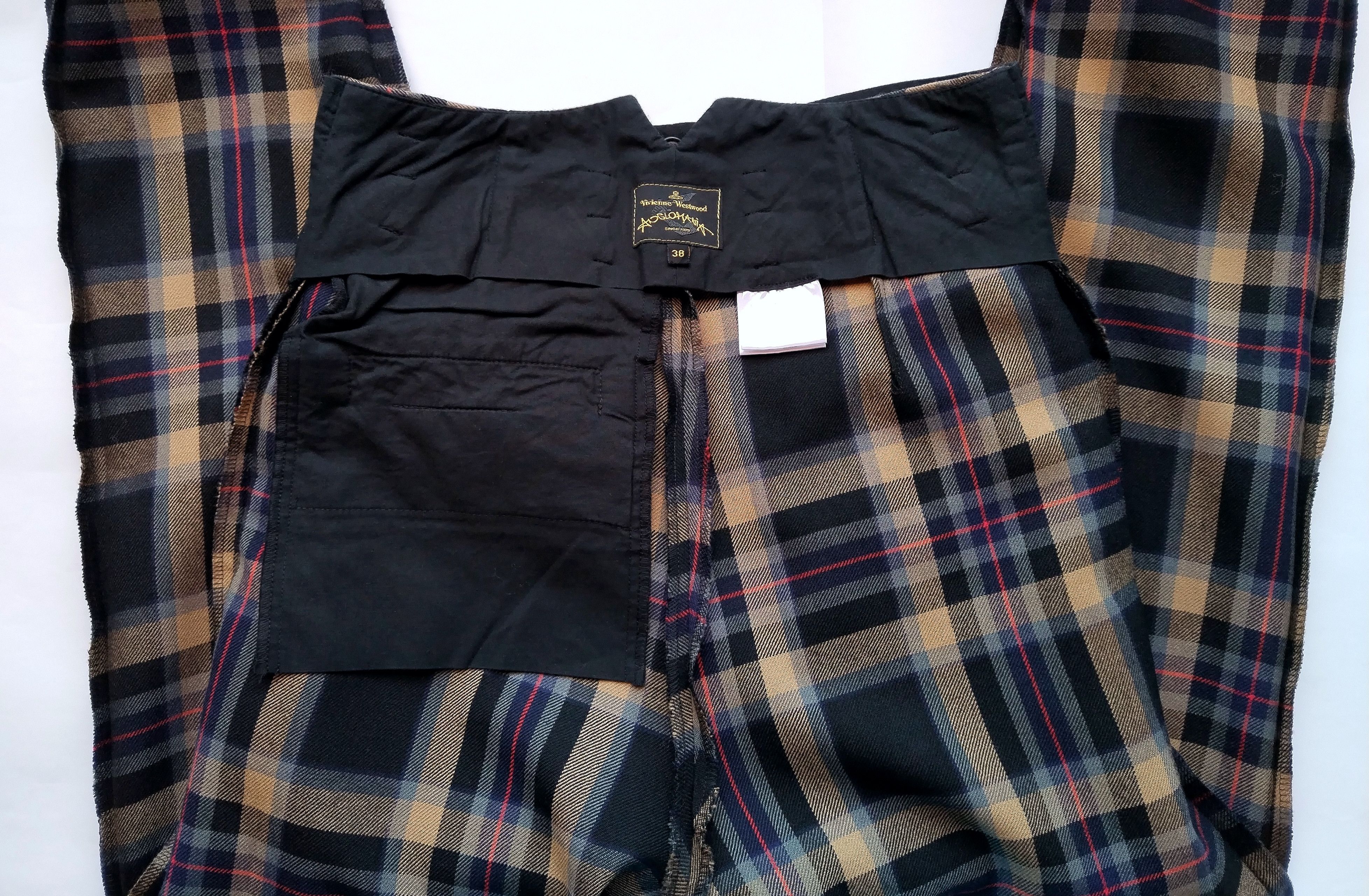 Vivienne Westwood Paper bag drop crotch tartan wool pants Size 26" / US 2 / IT 38 - 5 Thumbnail