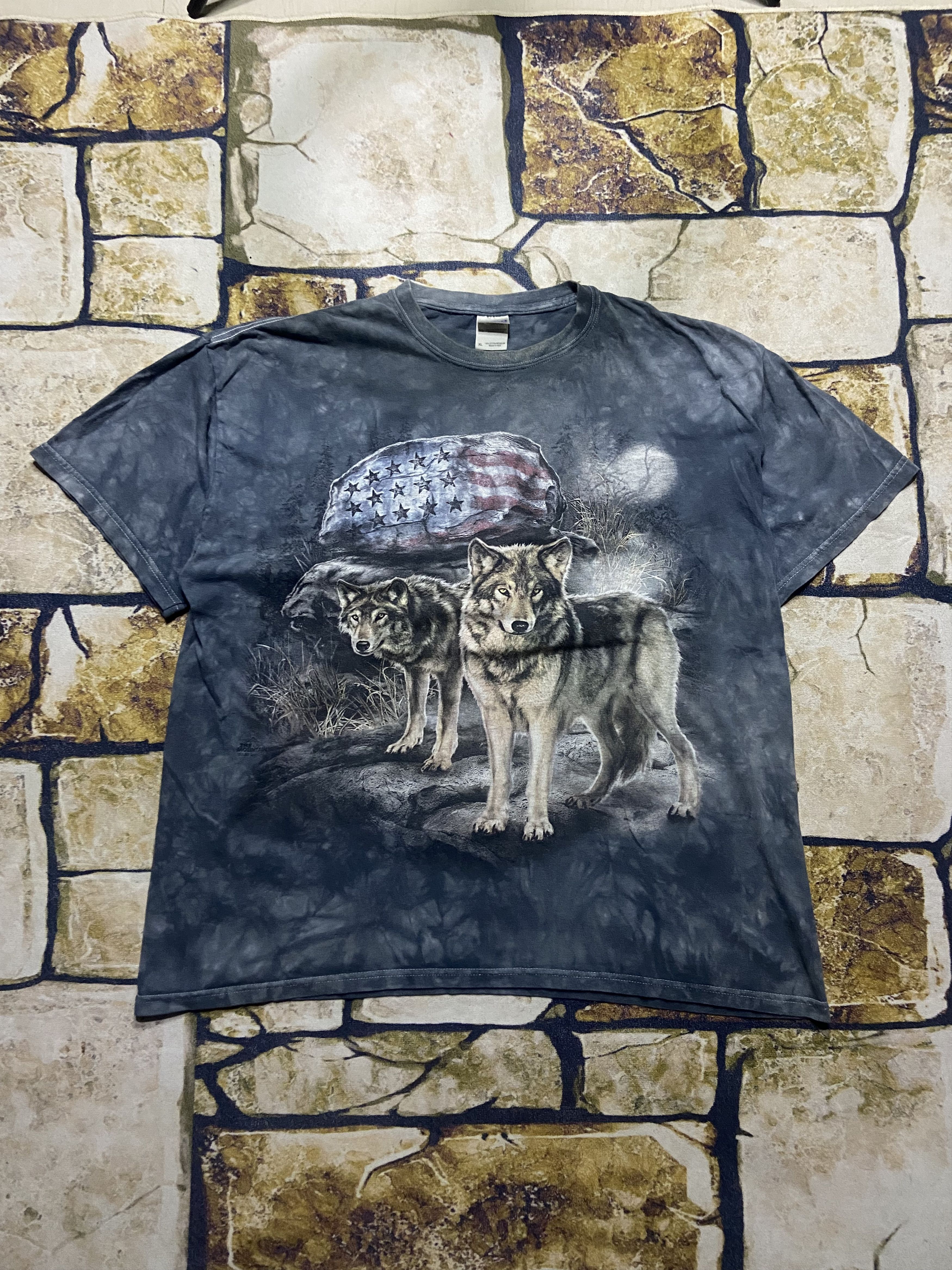 The Mountain × Vintage The Mountain 2012 Tami Alba Fox American Flag Screen Tie Dye Size US XL / EU 56 / 4 - 1 Thumbnail