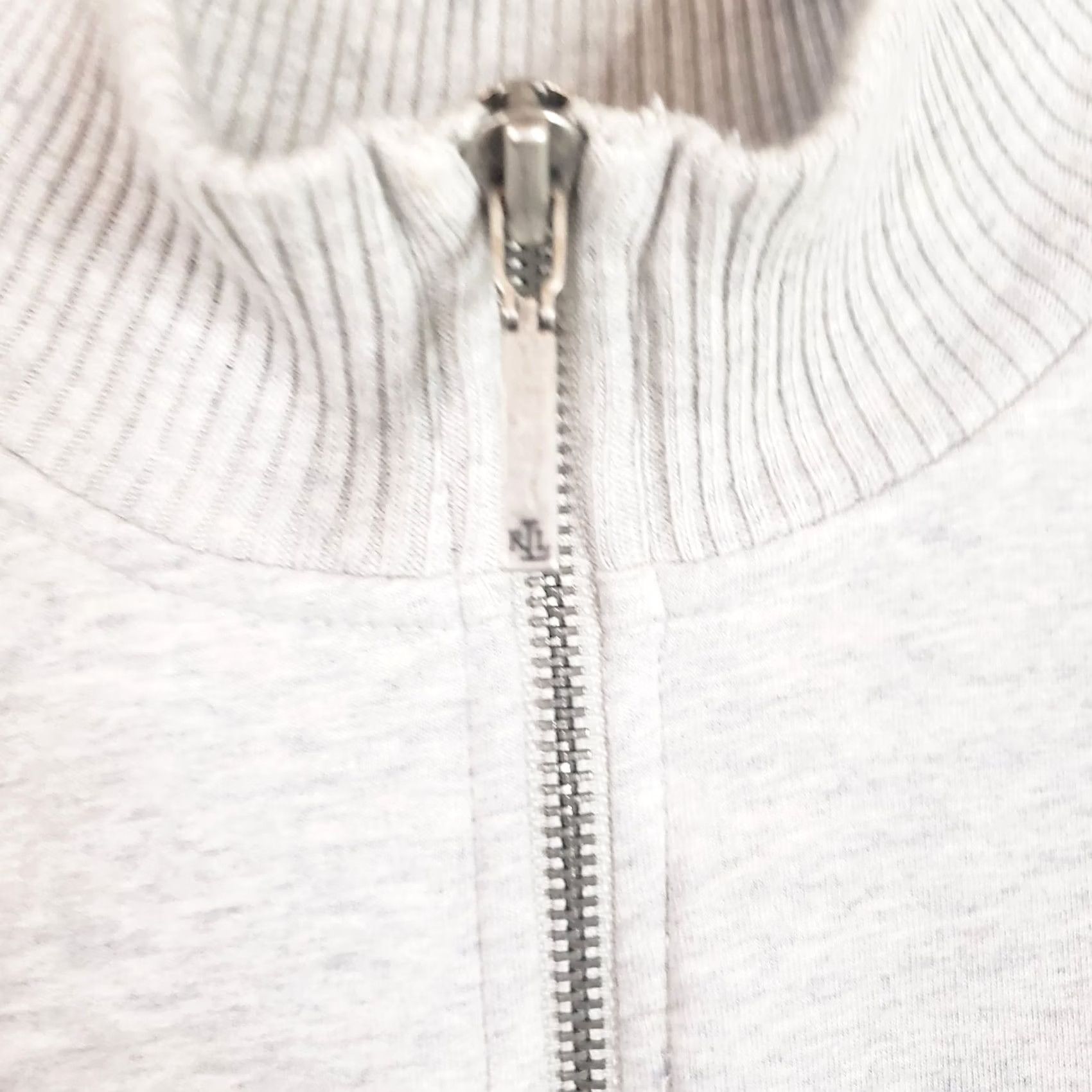 Ralph Lauren Lauren Ralph Lauren Active Jacket Womens XL Gray Jersey Full Zip Mock Collar Jacket Size XL / US 12-14 / IT 48-50 - 5 Thumbnail